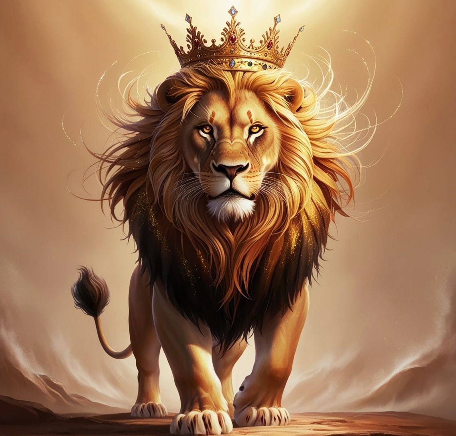Aslan Kral 40X38cm T048 Dialands Elmas Mozaik Tablo