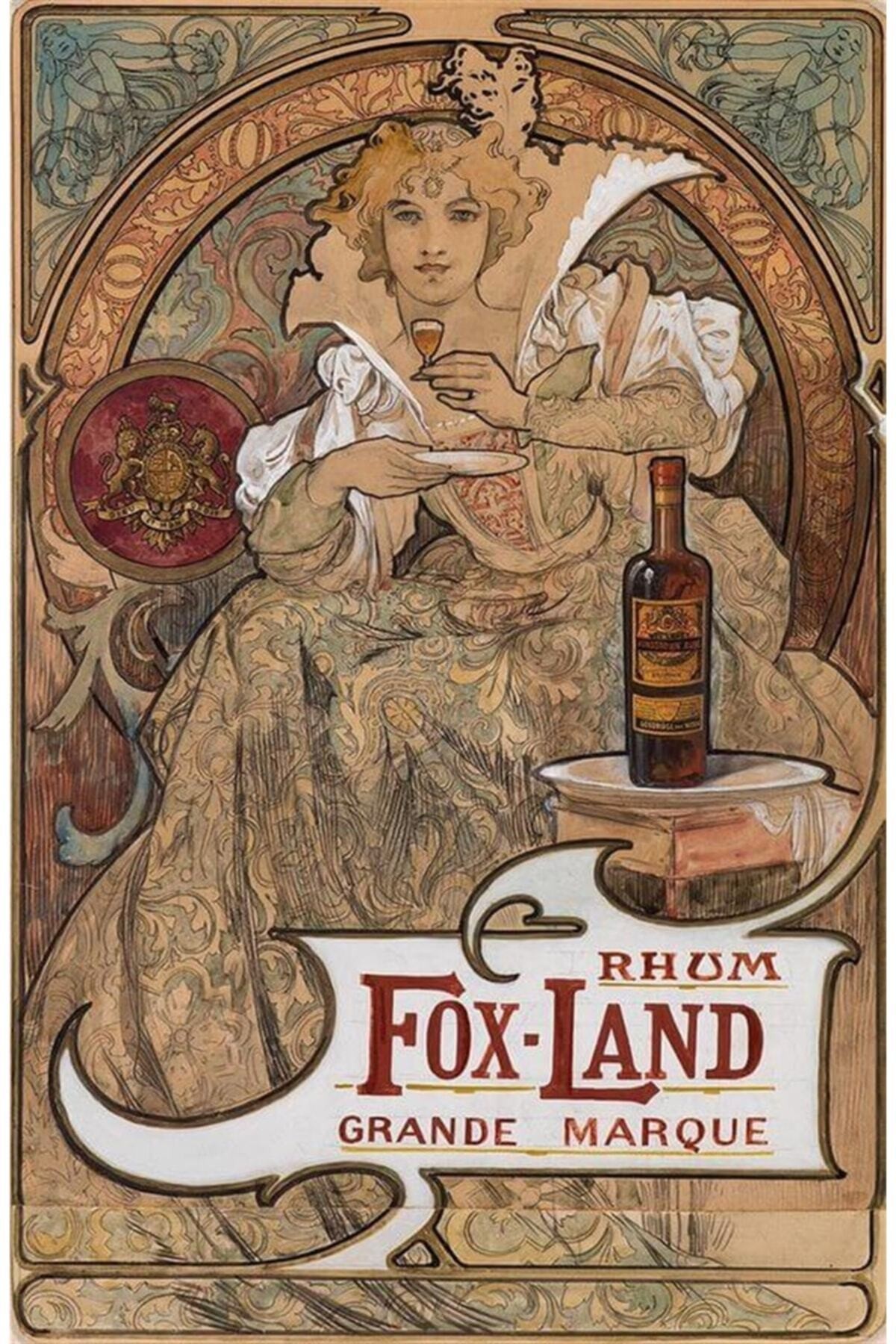 Movas Sanat Alphonse Mucha Foxland Poster | Diamond Mosaic Painting | Mosaic Puzzle | 35x50 | E20203578