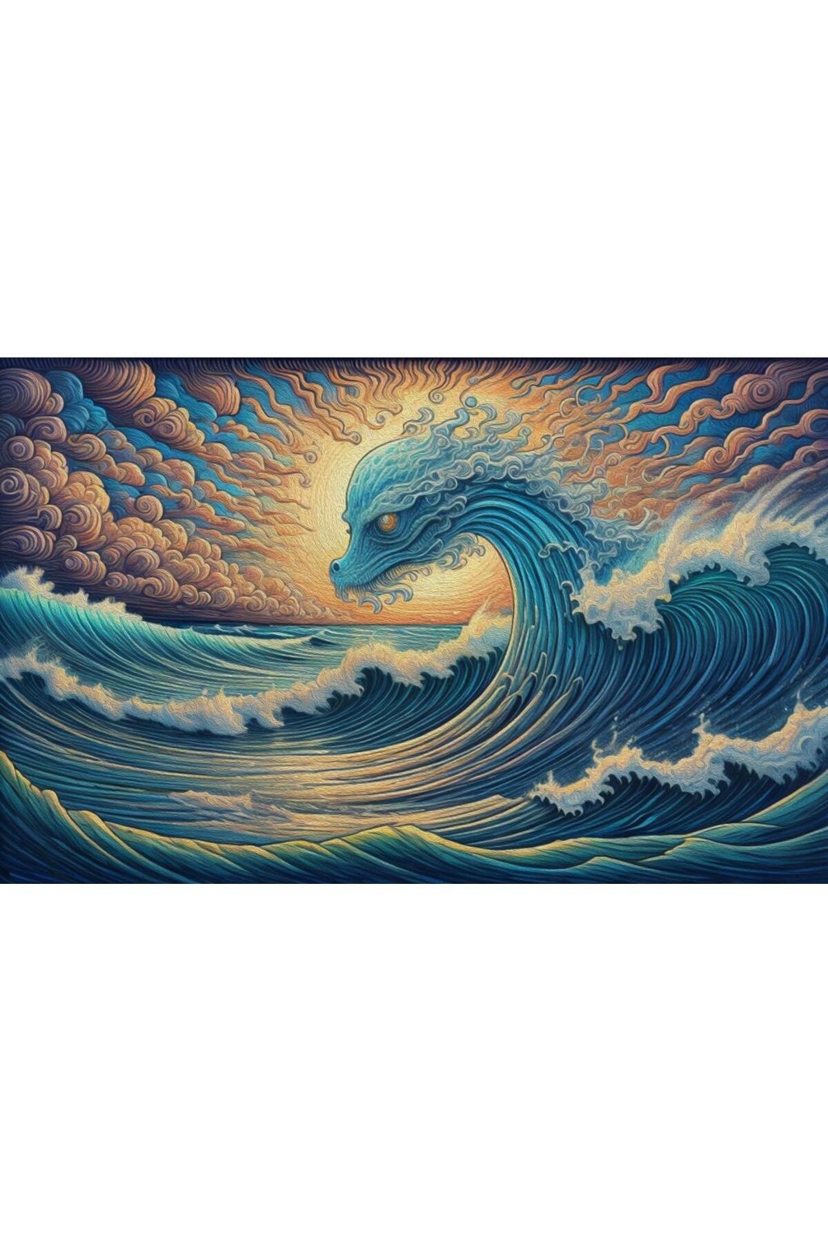 Movas Sanat Sea Dragon | Diamond Mosaic Painting | Mosaic Puzzle | 80x50 | E20204442