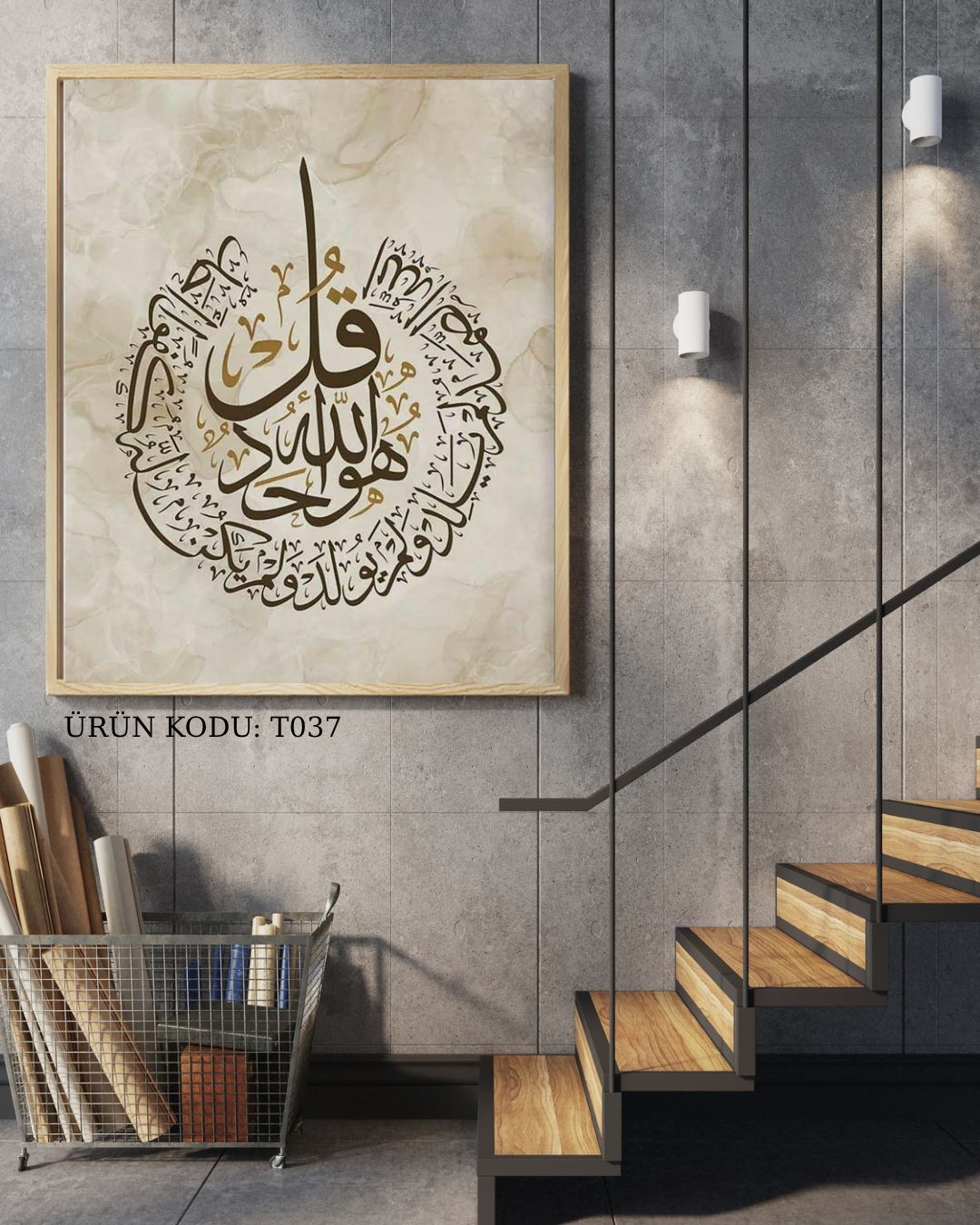 İhlas Suresi Hat Sanatı 39X55cm T037 Dialands Elmas Mozaik Tablo