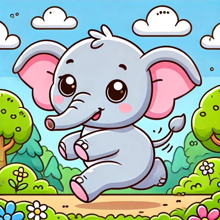 Movas Art - Cute Elephant | Special Mosaic Puzzle for Children | 20x20 | E20204552