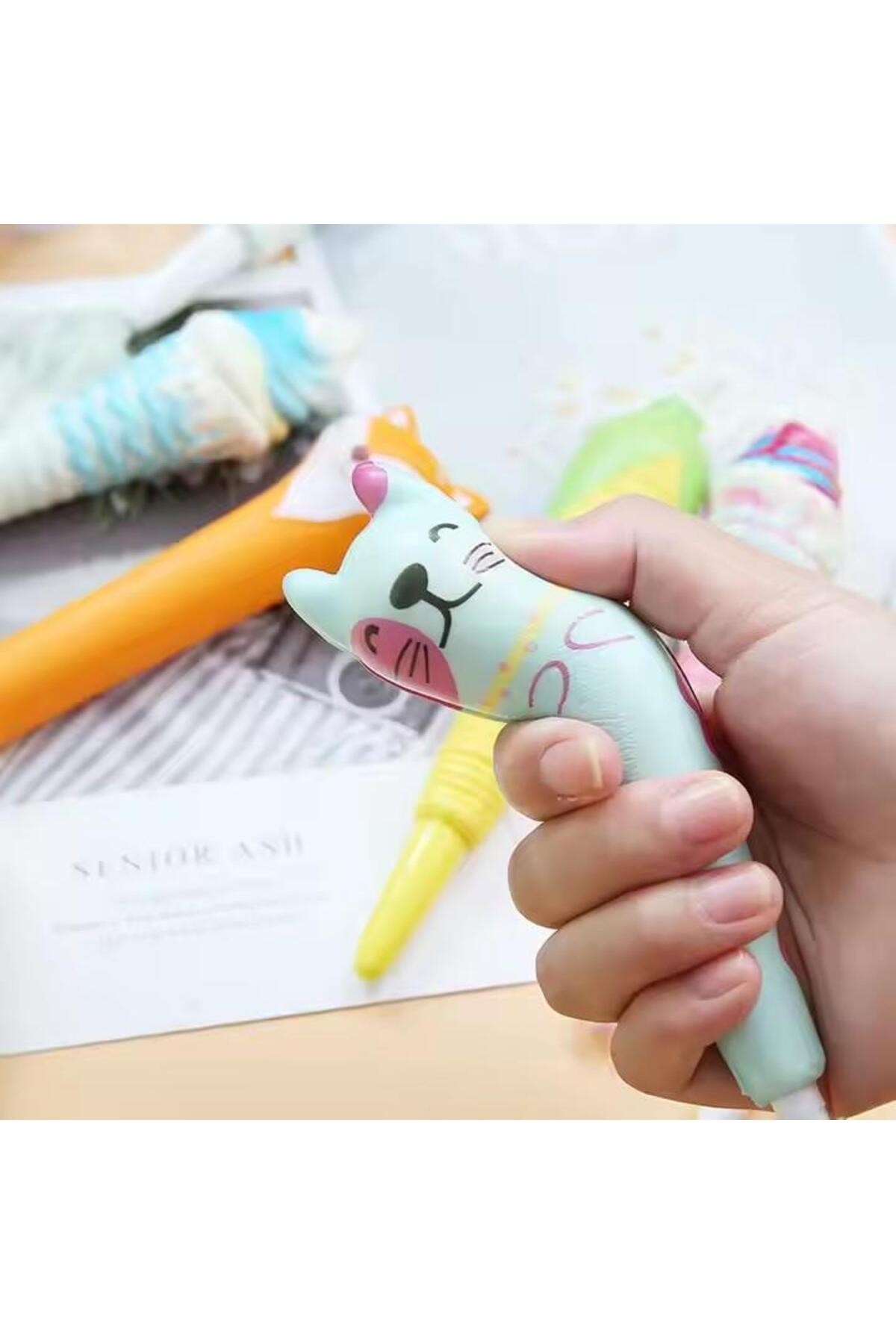 Movas Sanat Fox Squishy Pen | Mosaic Puzzle Accessory | E2020ak16