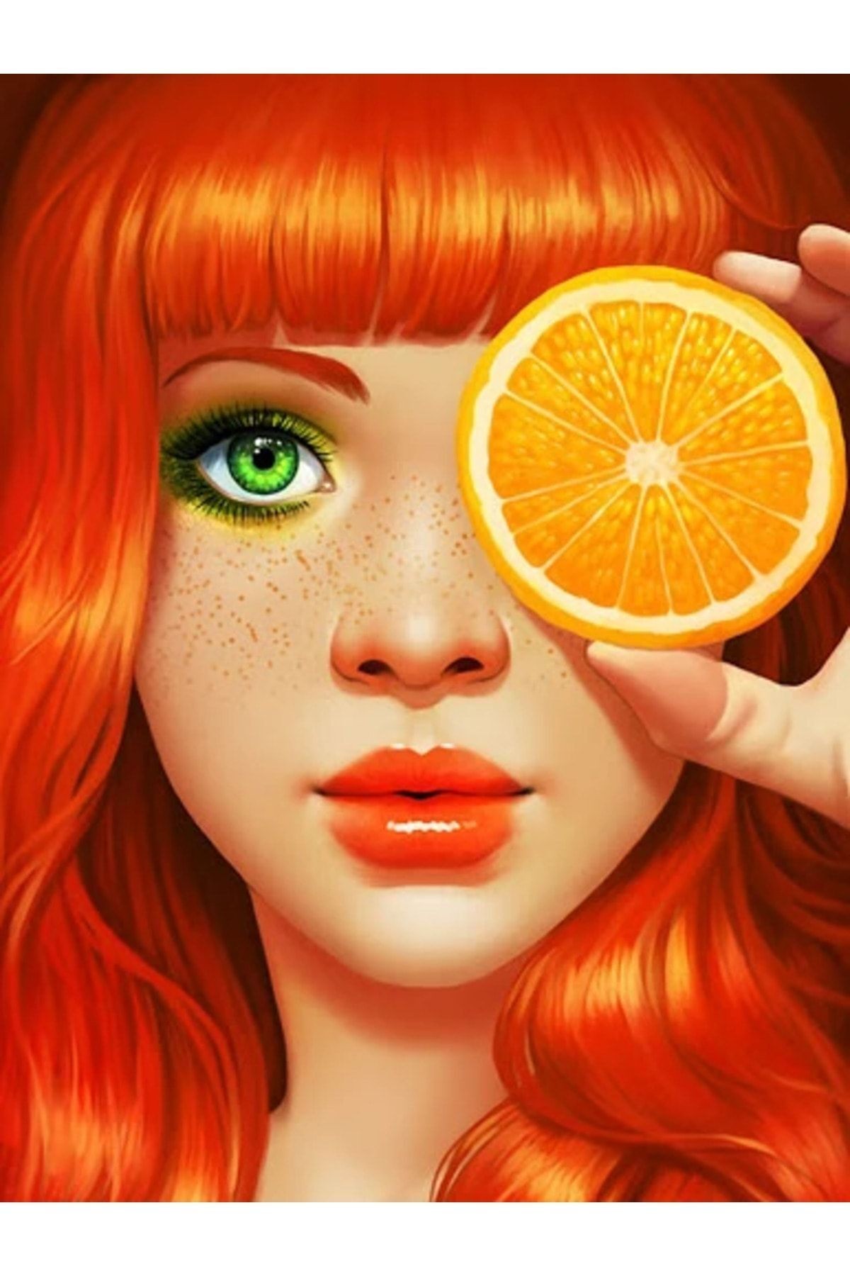 Movas Sanat Kadın Portresi | Elmas Mozaik Tablo | Mozaik Puzzle | 45x60 | E20234216