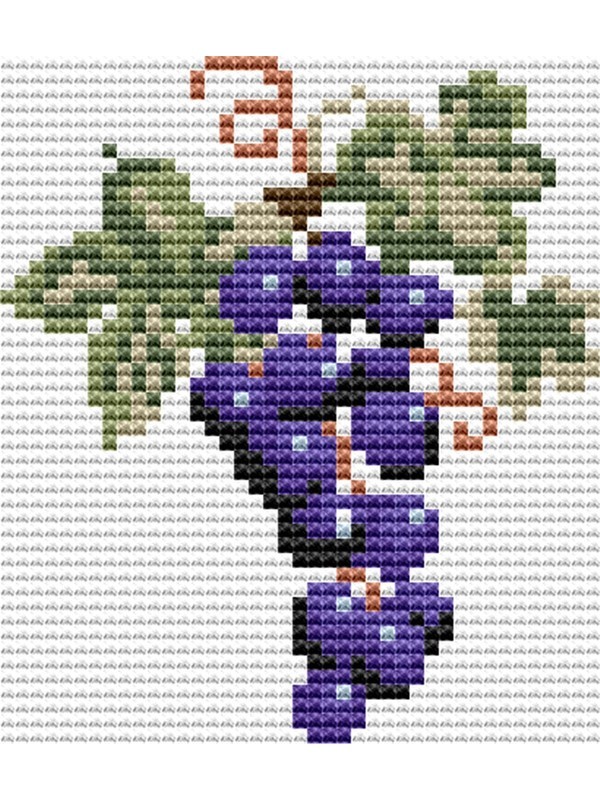 Movas Art Purple Grapes | Mosaic Diamond Stone For Children | 10x12 | CÜ2021017