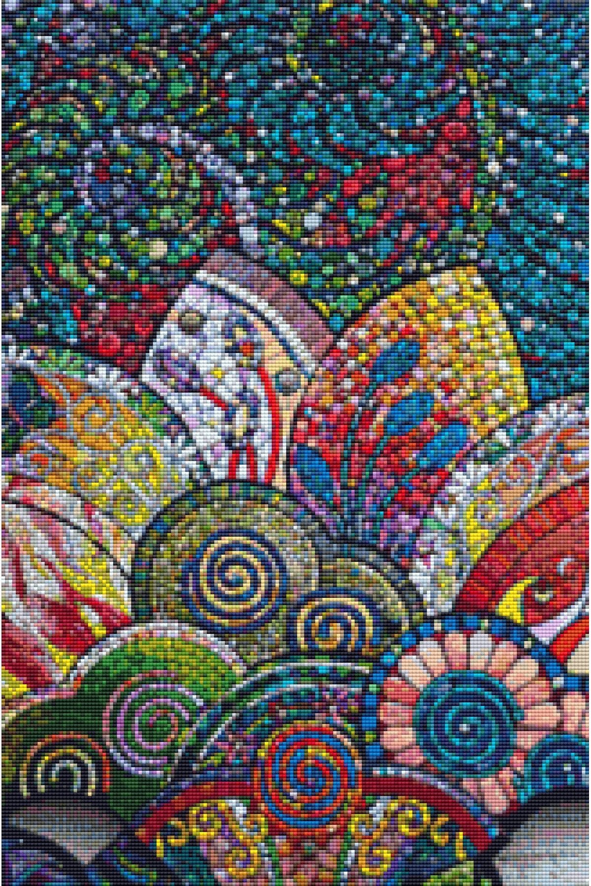 Movas Sanat Renklerin Bütünlüğü | Elmas Mozaik Tablo | 40x60 | E20202796M