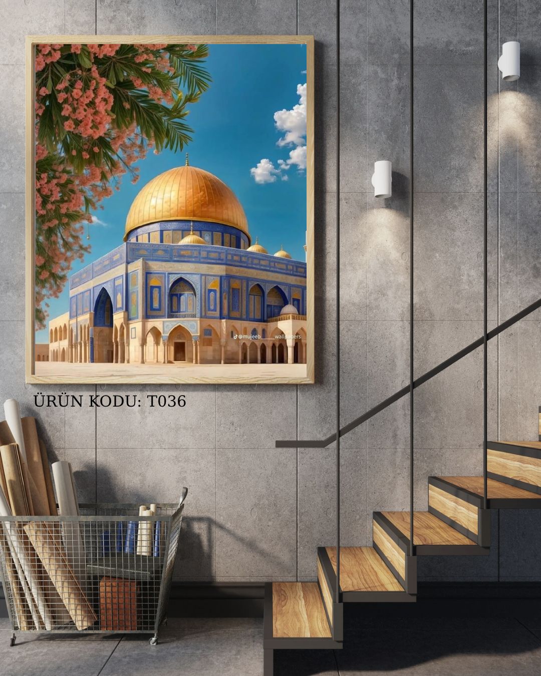 Kubbetü's-Sahra 35x63cm T036 Dialands Elmas Mozaik Tablo