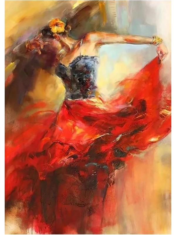 Movas Art Flamenco Dance | Diamond Mosaic Table | Mosaic Puzzle | 40x56 | E20203826M