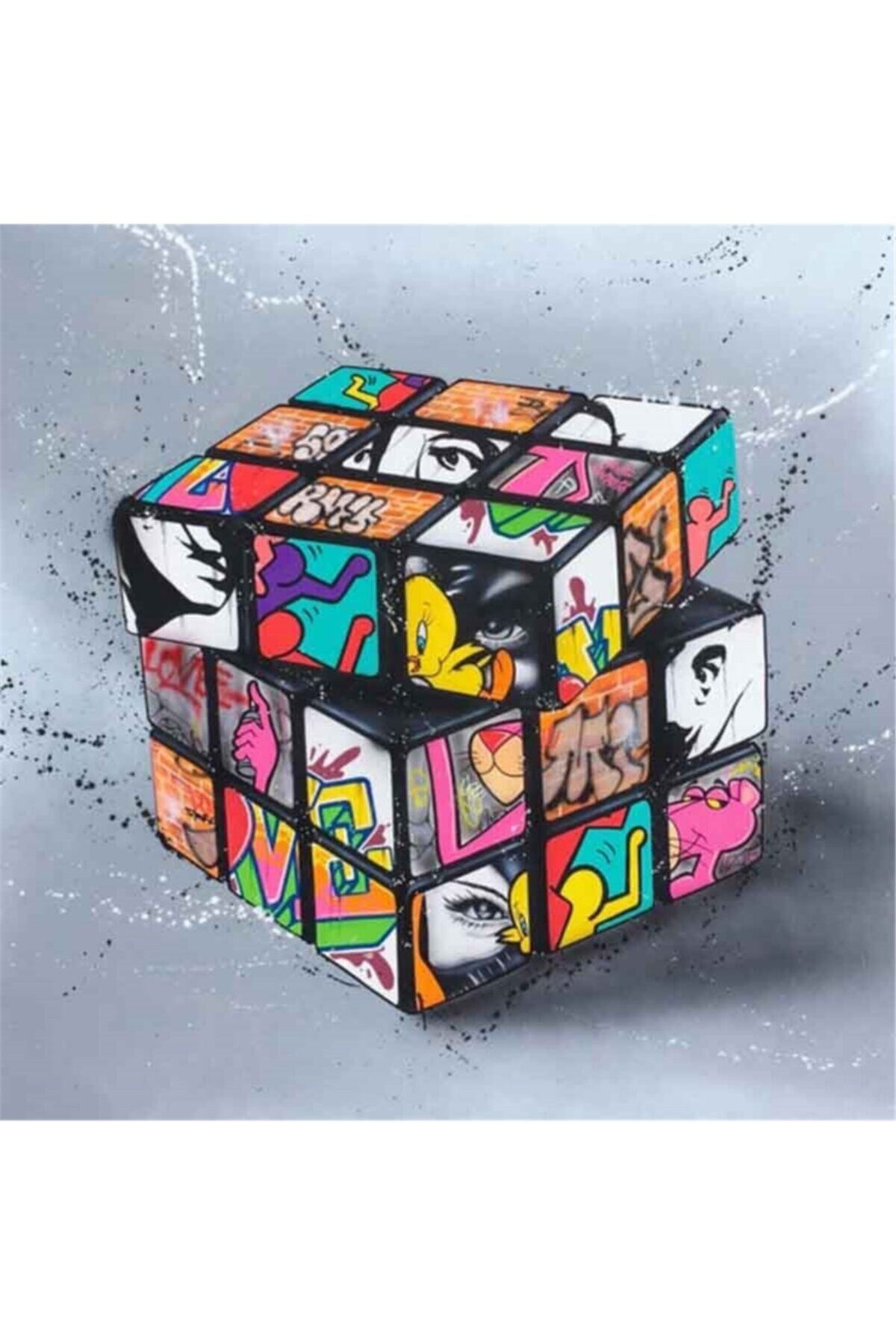 Movas Sanat Colorful Rubik's Cube | Diamond Mosaic Painting | Mosaic Puzzle | 50x50|E20202650M