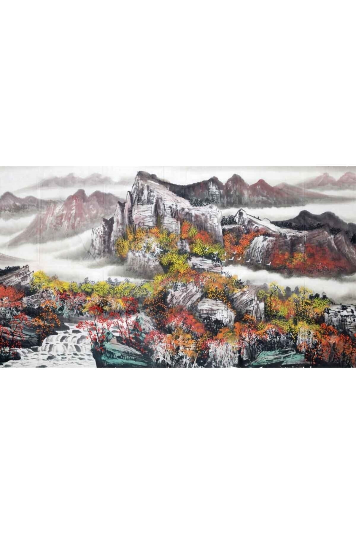 Movas Sanat Karlı Dağ Manzarası | Elmas Mozaik Tablo | Mozaik Puzzle | 60x40 | E20202056M