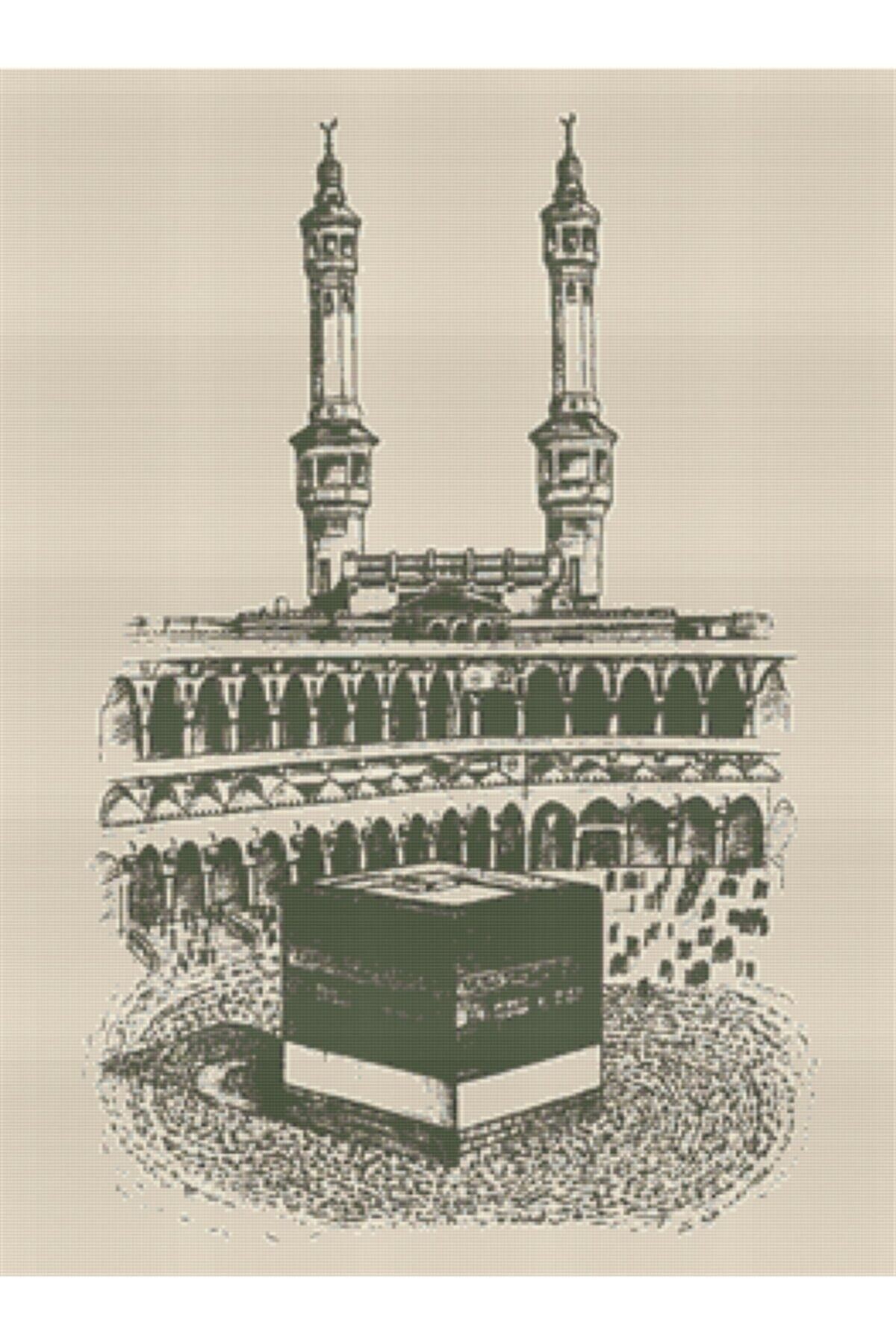 Movas Sanat Yetişkinler İçin Seti Kabe | Elmas Mozaik Tablo | Mozaik Puzzle | 37x50 | E2020387