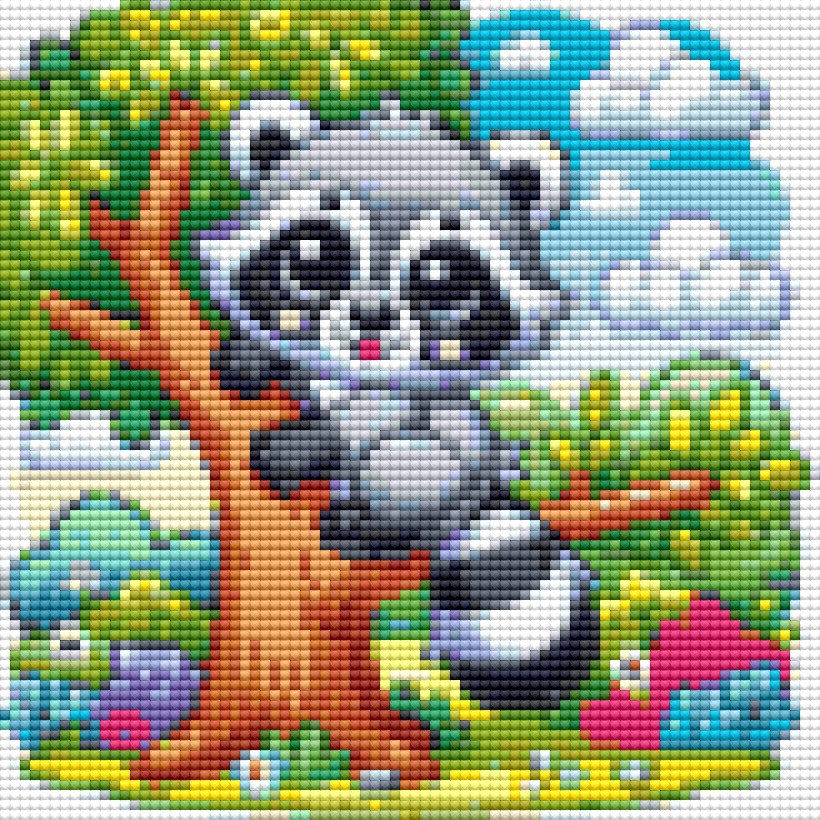 Movas Art - Raccoon | Special Mosaic Puzzle for Children | 20x20 | E20204555