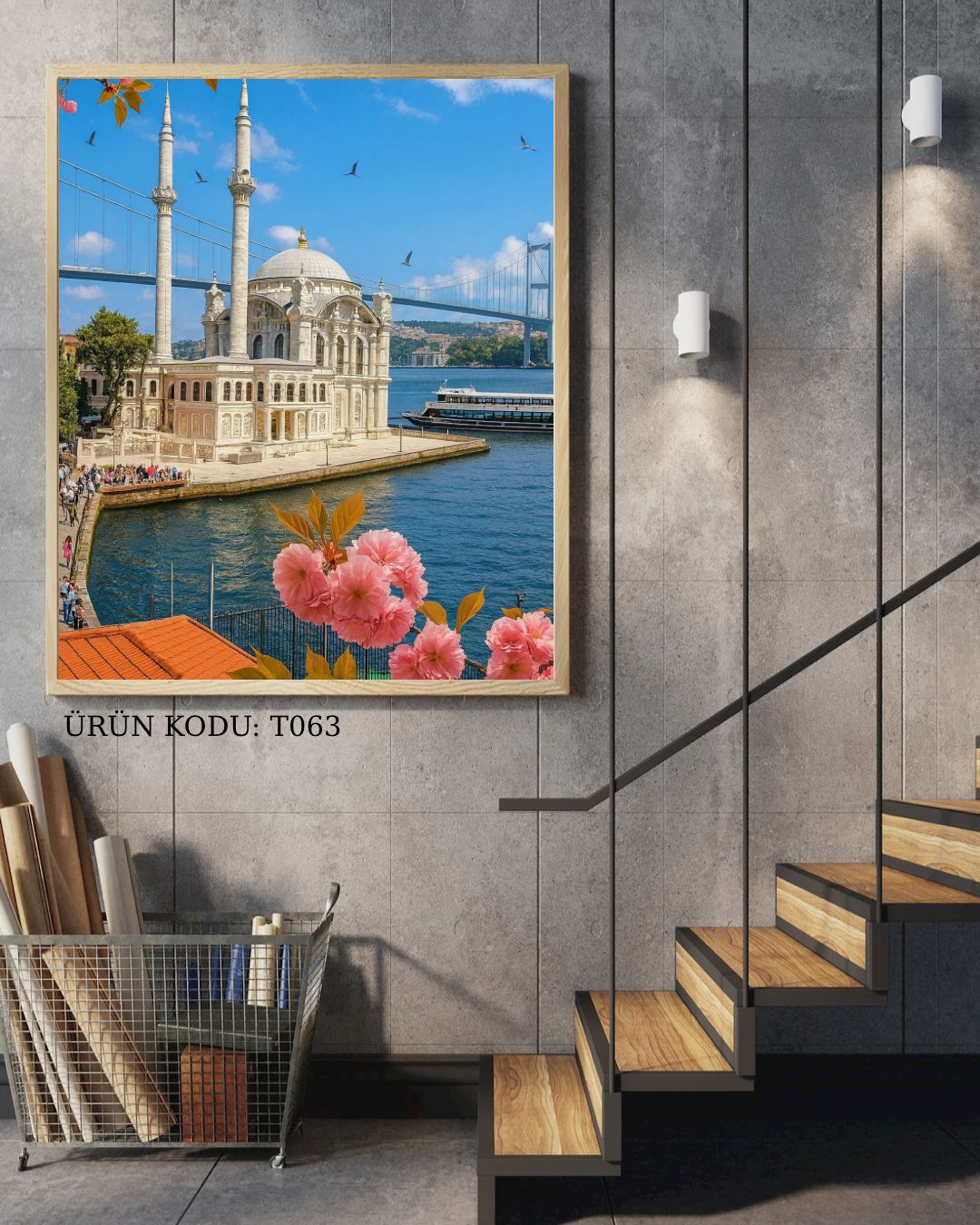 Ortaköy Camii ve Boğaz Köprüsü 41X61CM 