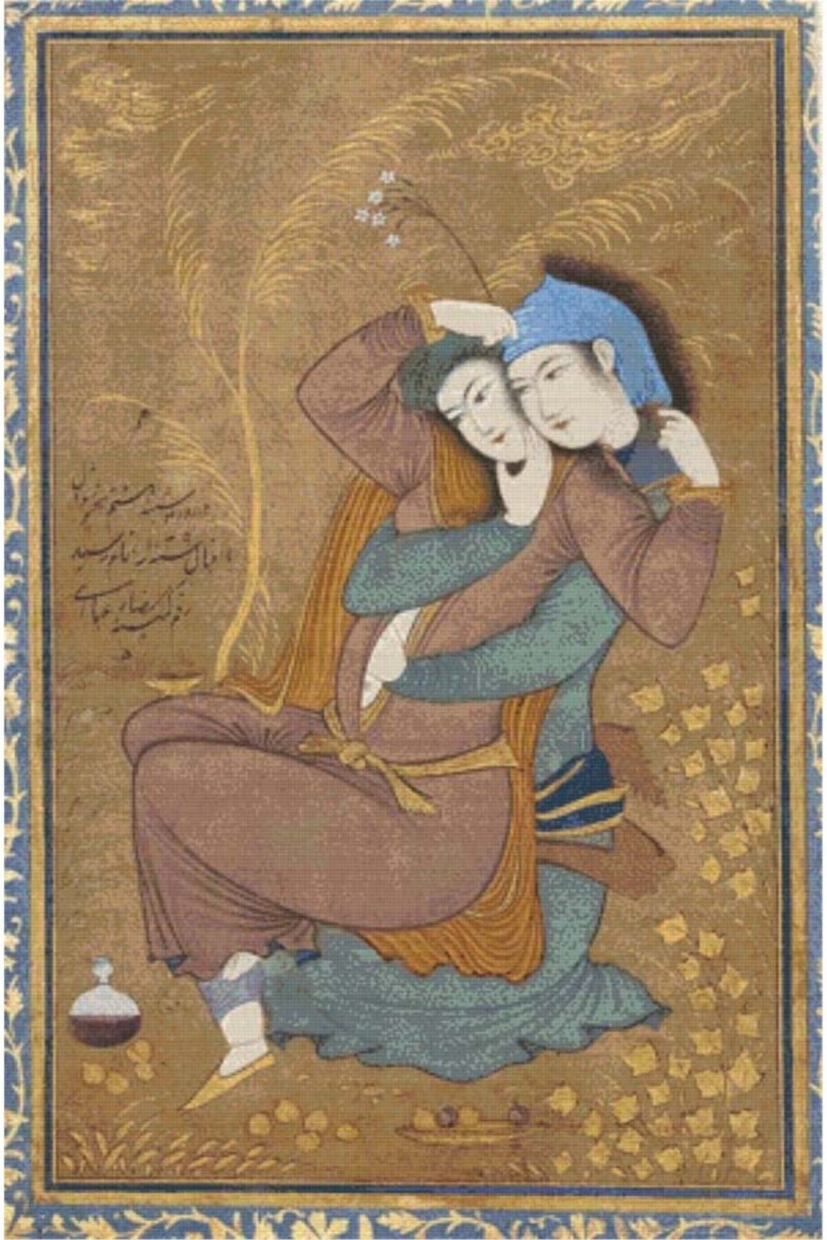 Movas Sanat Aşıklar Rızayi Abbasi | Elmas Mozaik Tablo | Mozaik Puzzle | 35x53 | E2020990M