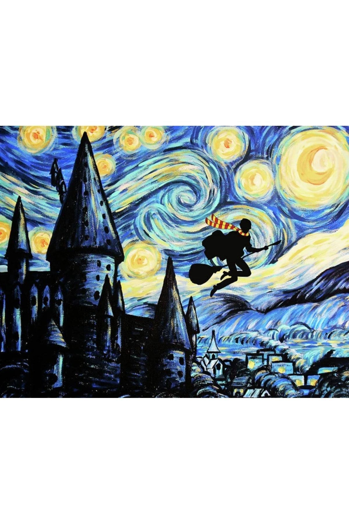 Movas Sanat Yıldızlı Bir Gecede Harry | Elmas Mozaik Tablo | Mozaik Puzzle | 80x60 | E20234213