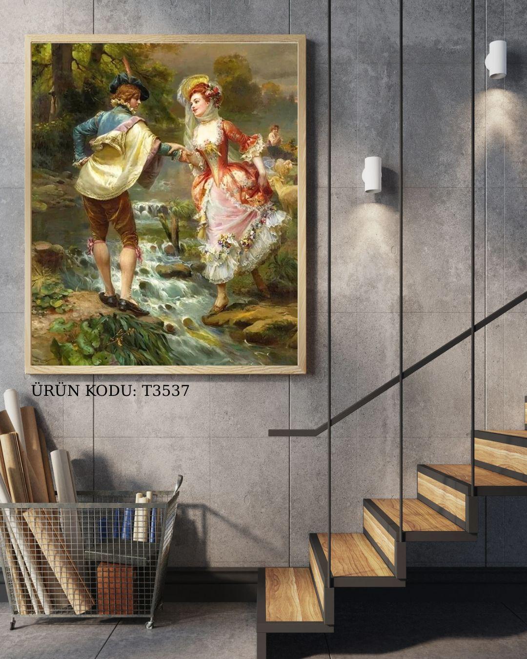 Dönem Çifti 45x45cm Dialands Elmas Mozaik Tablo