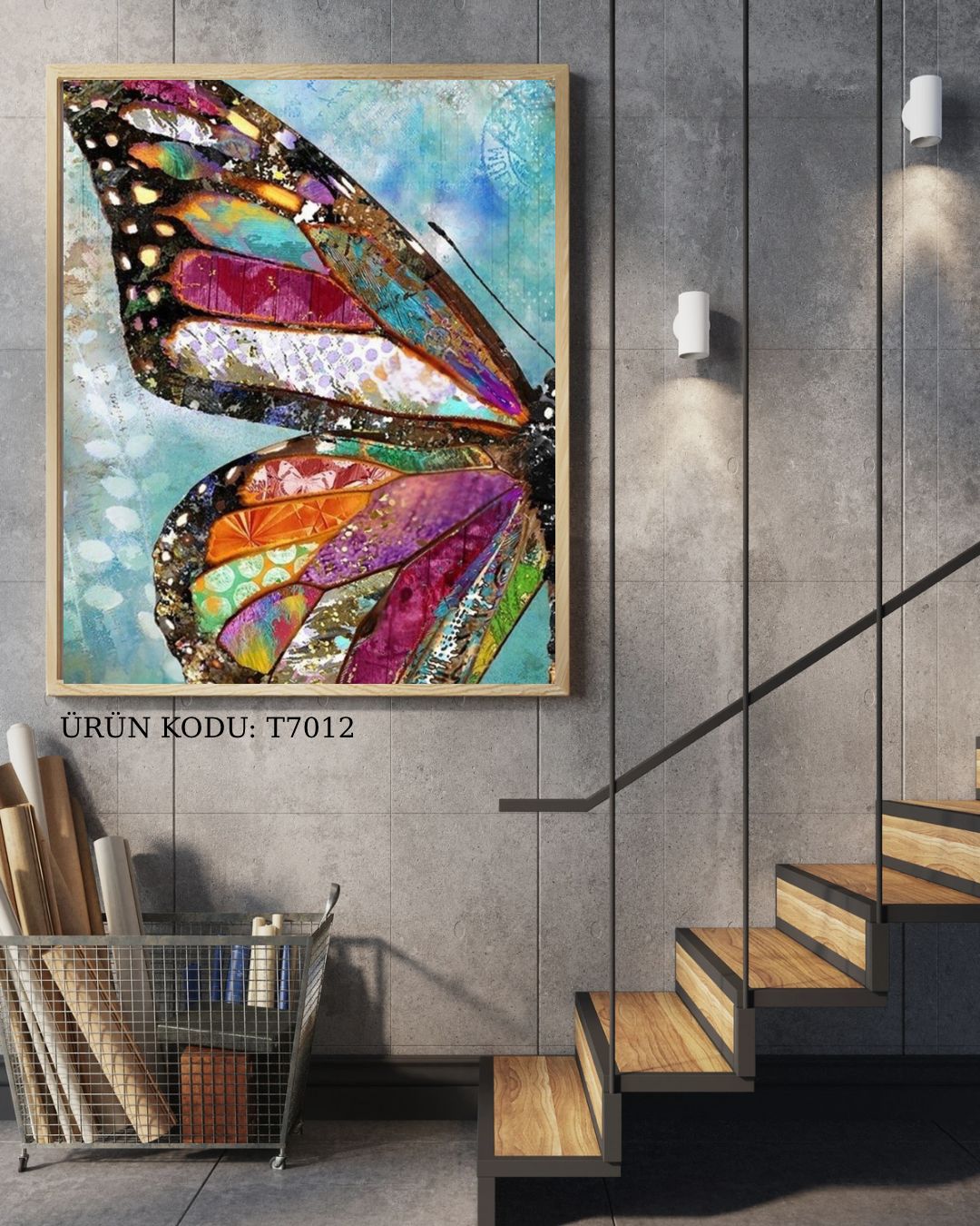 Kelebek Sanat 48X61cm T7012 Dialands Elmas Mozaik Tablo 