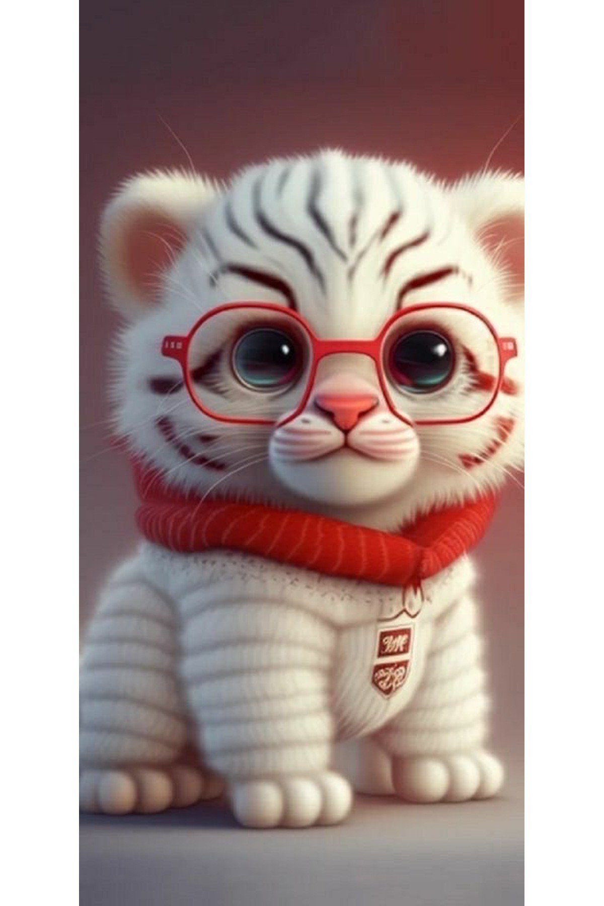 Movas Sanat Kırmızı Gözlük Takan Peluş | Elmas Mozaik Tablo | Mozaik Puzzle | 35x20 | E20234003
