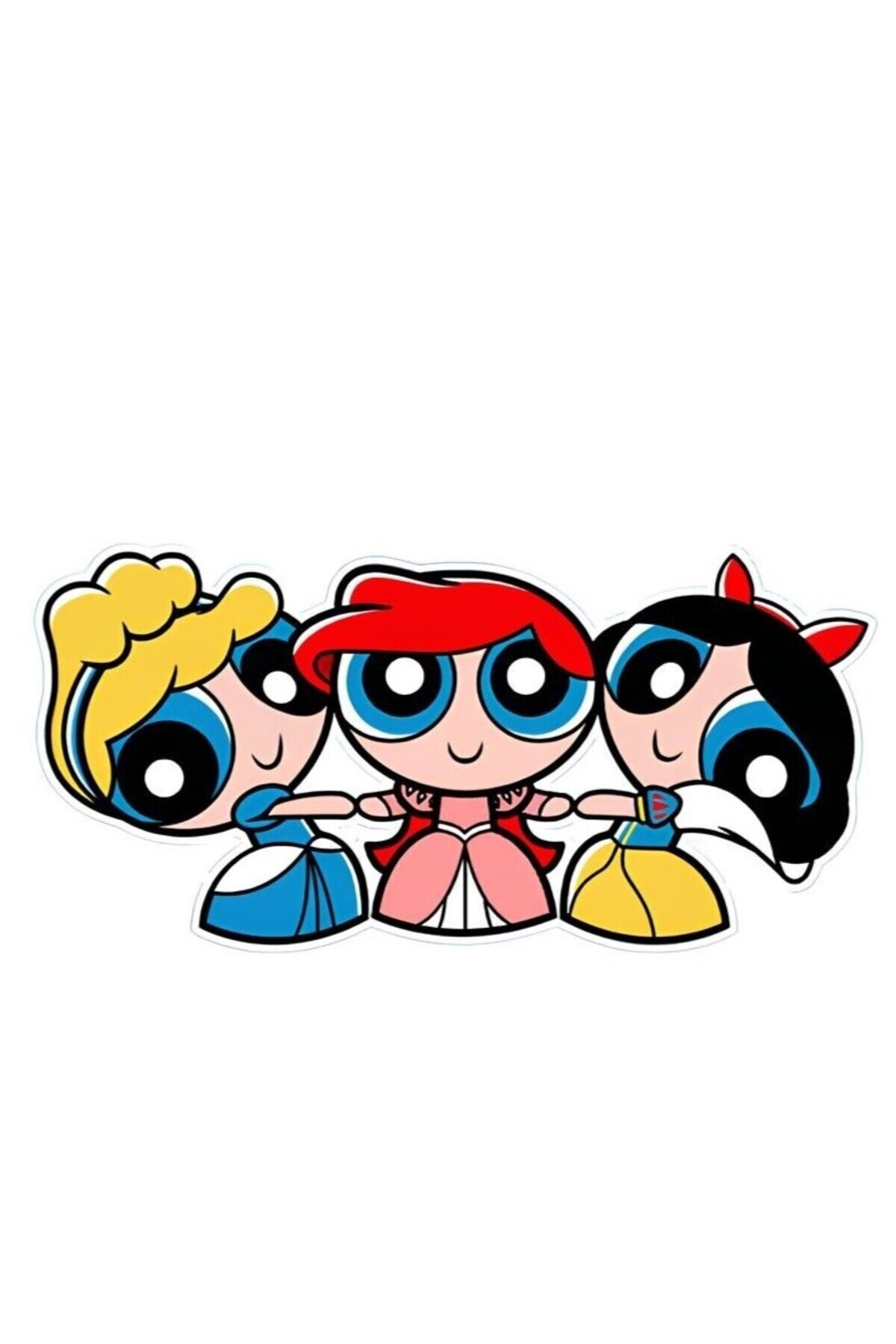 Movas Sanat Prenses Kızlar - Powerpuff Girls | Elmas Mozaik Puzzle | 30x30 | E20204028