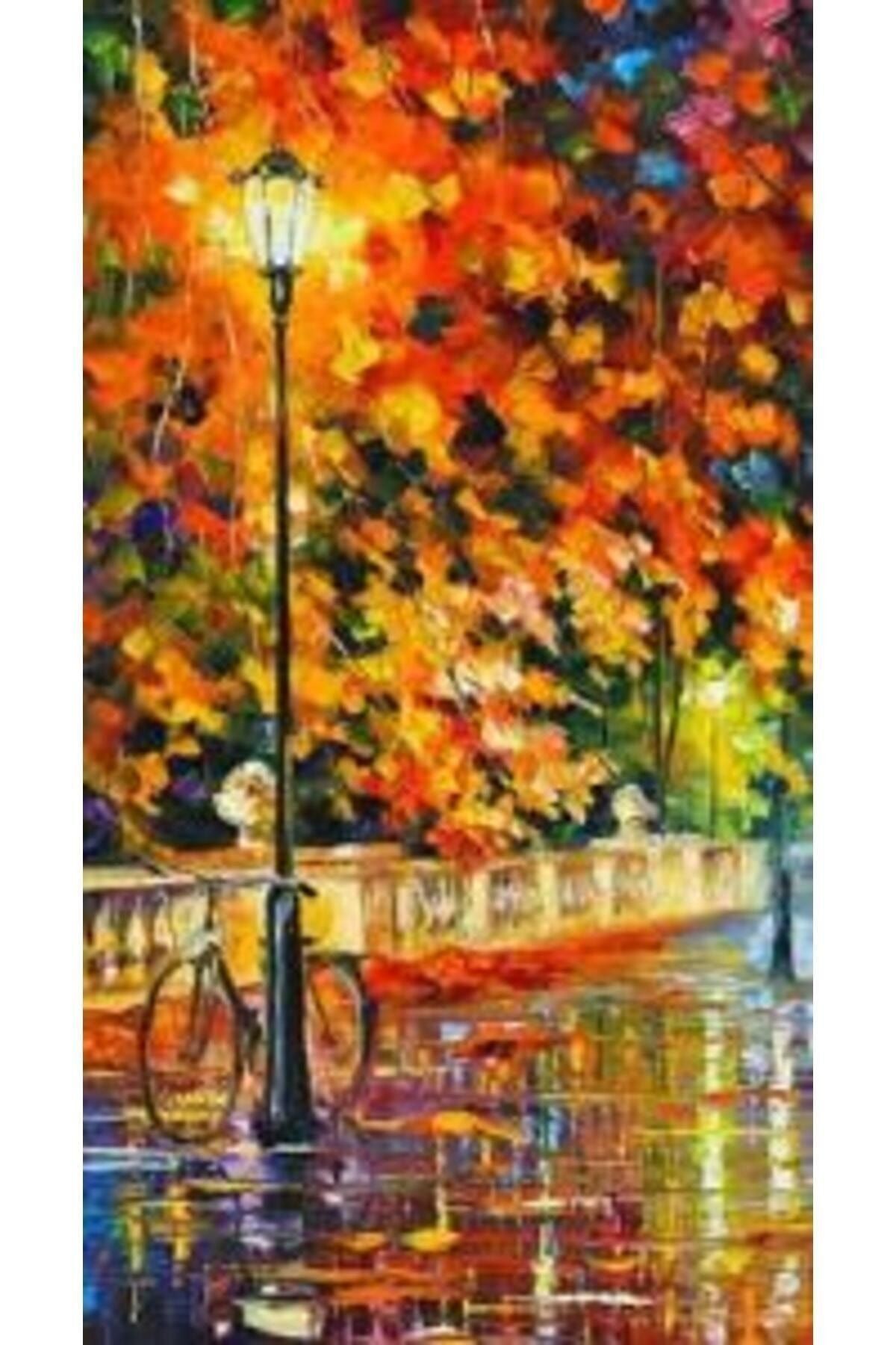 Movas Sanat Bir Sonbahar Yağmuru | Elmas Mozaik Tablo | Mozaik Puzzle | 30x55 | E20234229