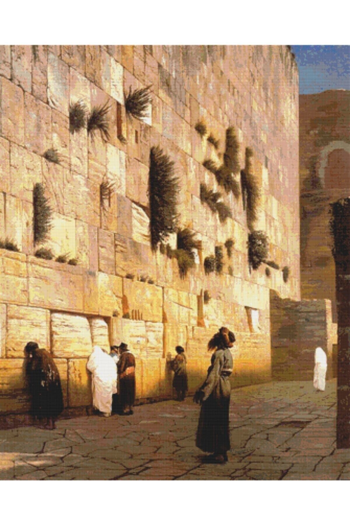 Movas Sanat Ağlama Duvarı - Jean Leon Gerome | Elmas Mozaik Tablo | Mozaik Puzzle | 45x56 | E2020599