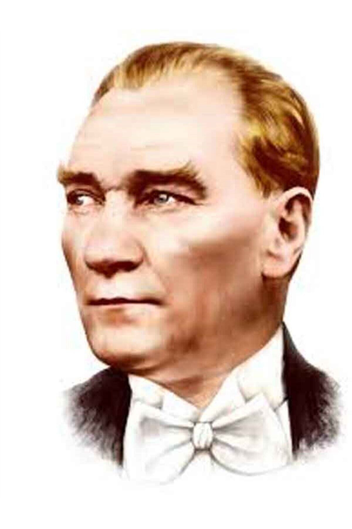 Movas Sanat Pastel Renkler Ve Papyonuyla Atatürk | Mozaik Elmas Taş | 45x60 | E20202542M