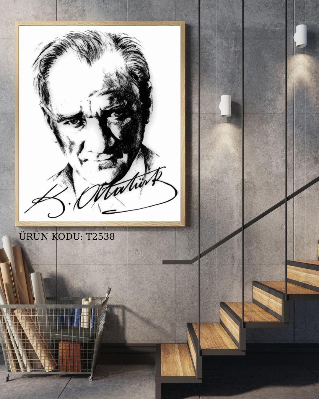 Atatürk İmzalı Seri 45x60cm Dialands Elmas Mozaik Tablo