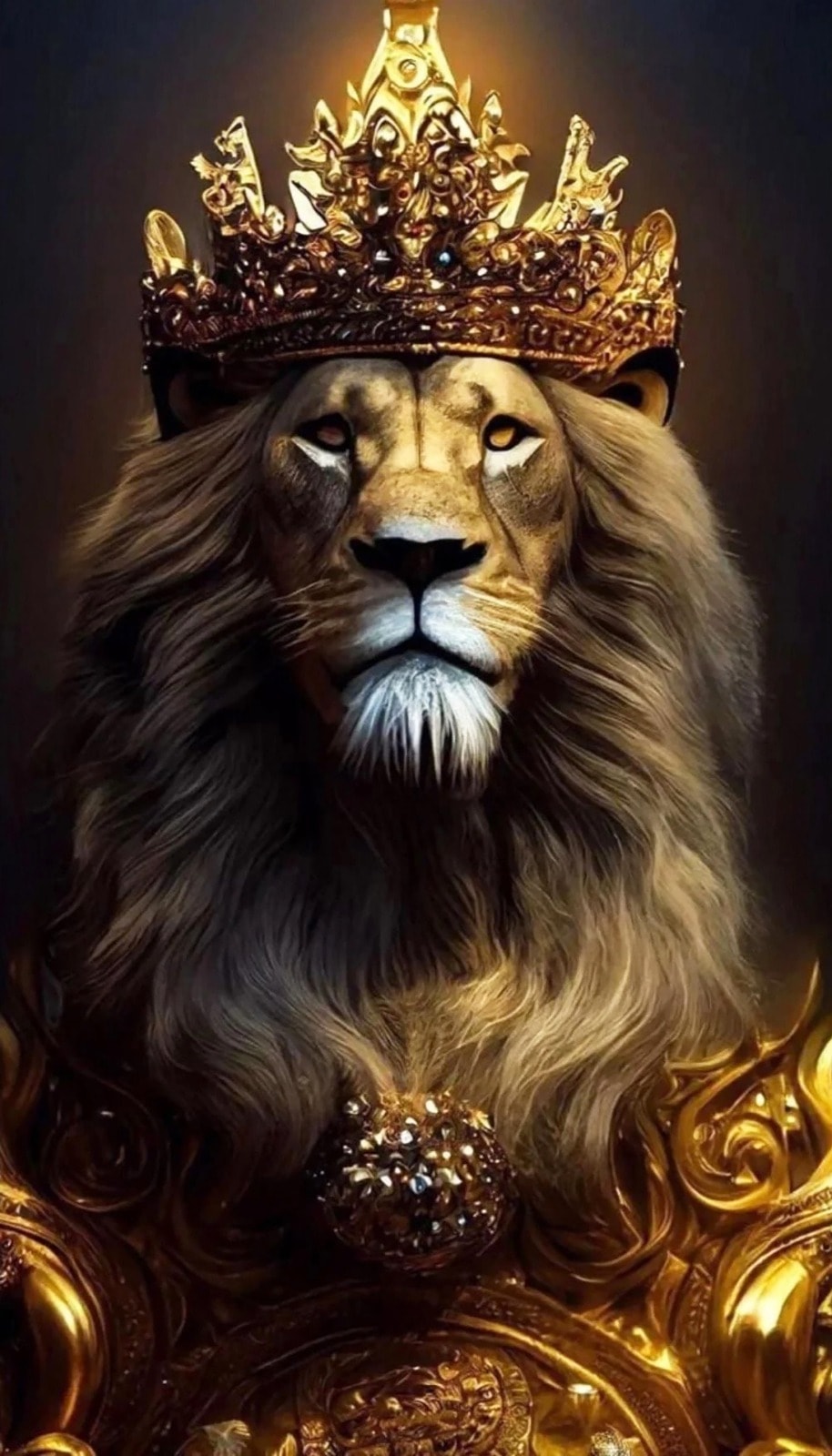 Aslan Kral 40X70cm Dialands Elmas Mozaik Tablo 