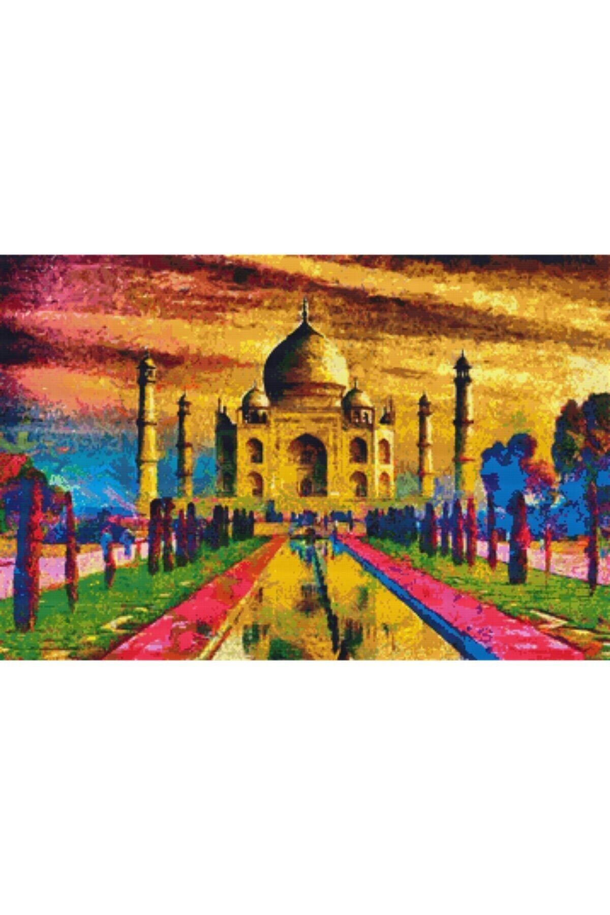 Movas Sanat Taj Mahal Palace | Diamond Mosaic Painting | Mosaic Puzzle | 50x33 | E2020124