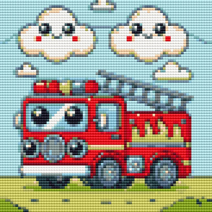 Movas Art - Fire Brigade | Special Mosaic Puzzle for Children | 20x20 | E20204547