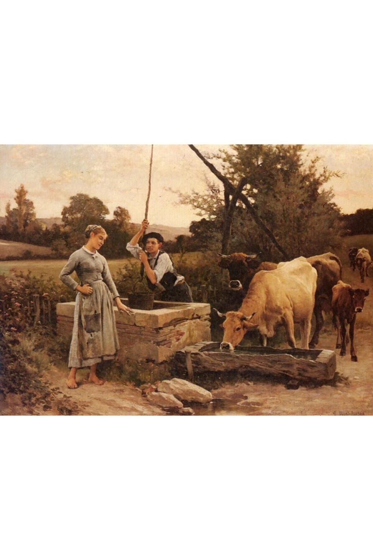 Movas Sanat Edouard Bernard Debat Ponsan | Elmas Mozaik Tablo | Mozaik Puzzle | 50x35 | E20203044M