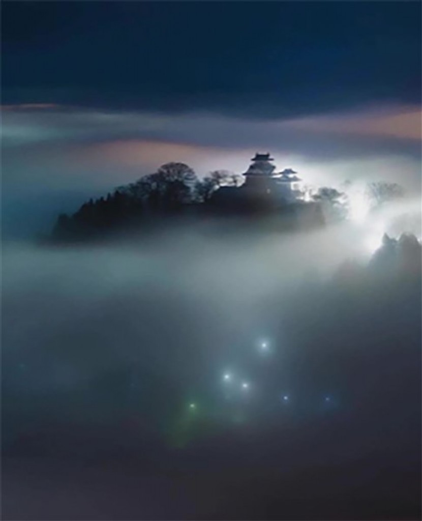 Movas Sanat Japanese Temple In The Mists | Diamond Mosaic Painting | Mosaic Puzzle | 45x55 | E20203258IO