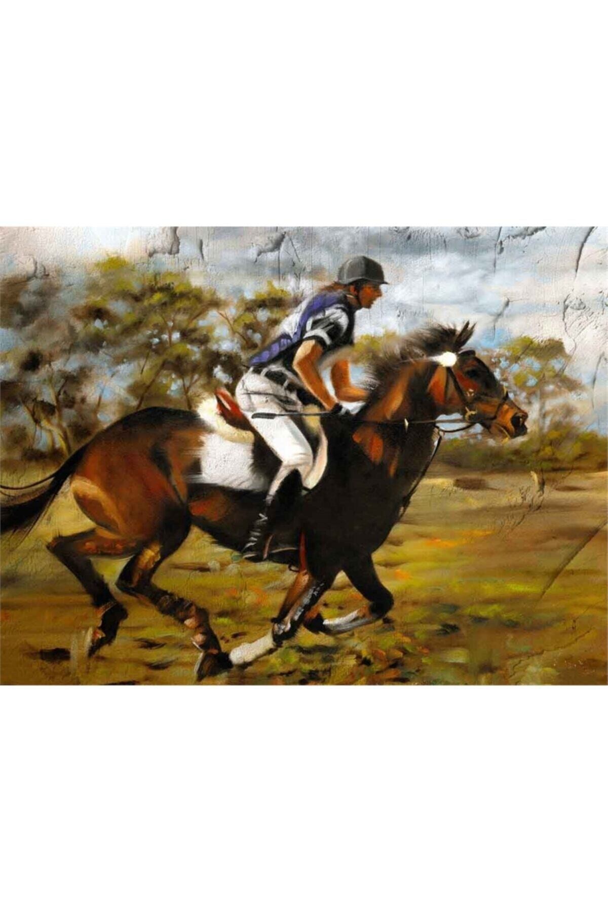 Movas Sanat Binicilik | Elmas Mozaik Tablo | Mozaik Puzzle | 60x44 | E20202014M
