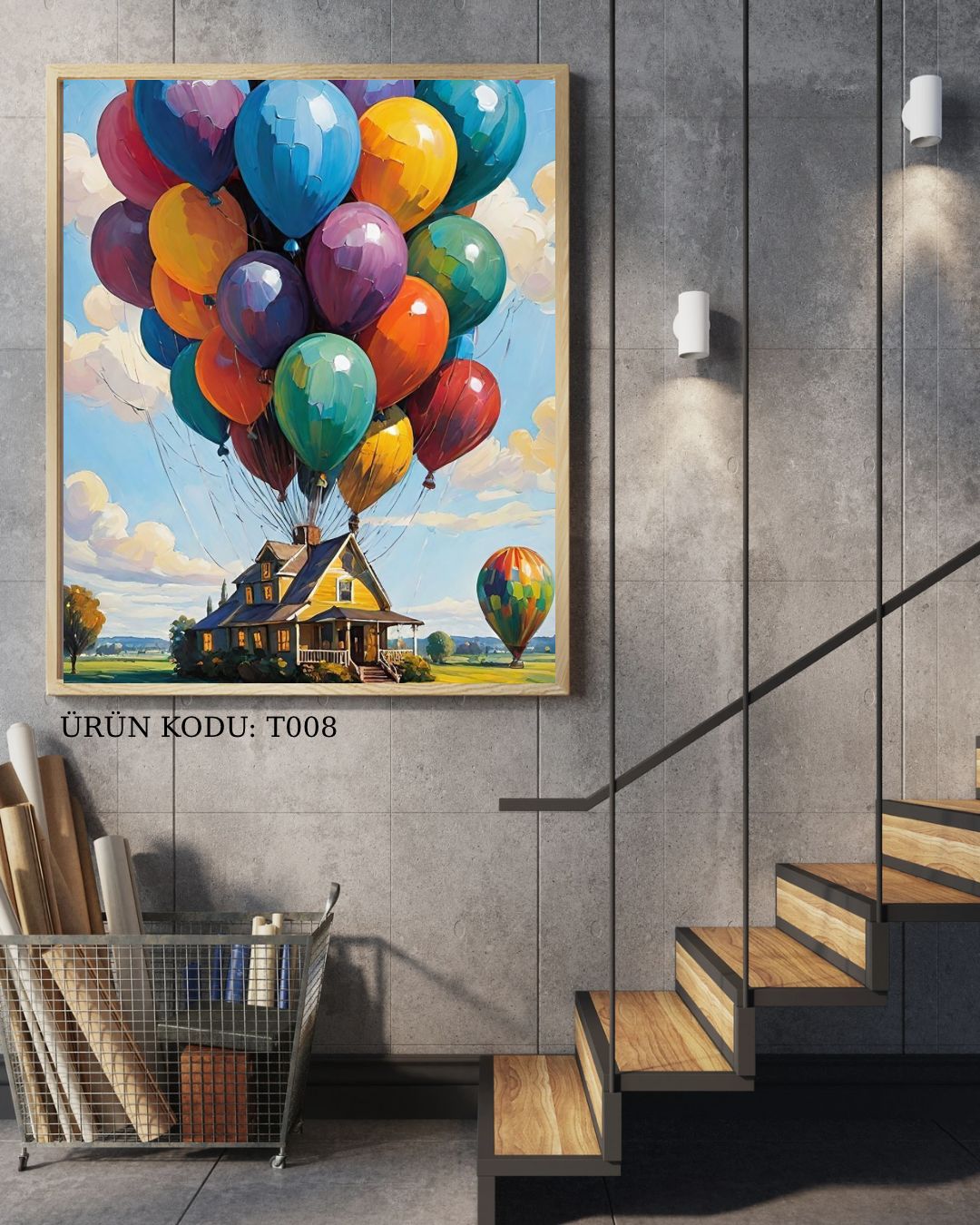 Yukarı Bak 50x86cm T008 Dialands Elmas Mozaik Tablo