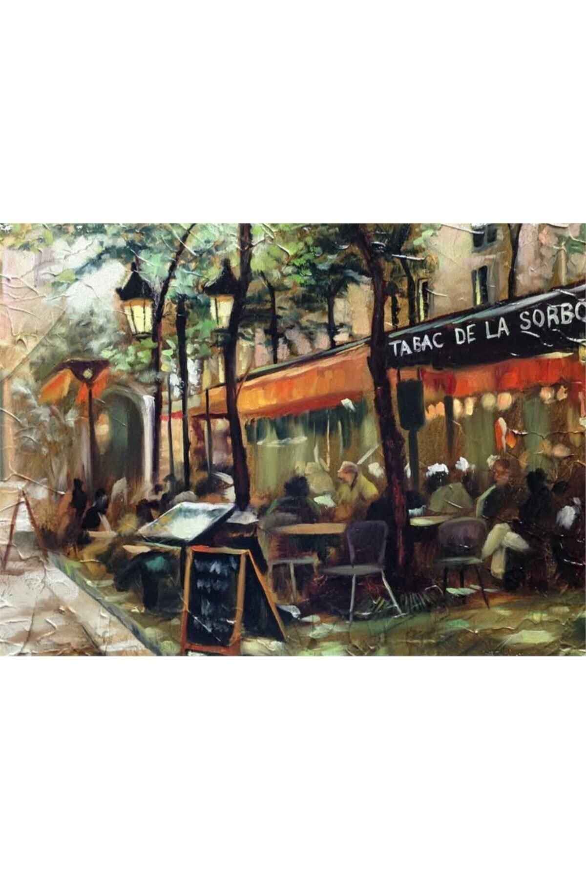 Movas Sanat Rüzgarda Kalan Kafe | Elmas Mozaik Tablo | Mozaik Puzzle | 50x40 | E20202336M