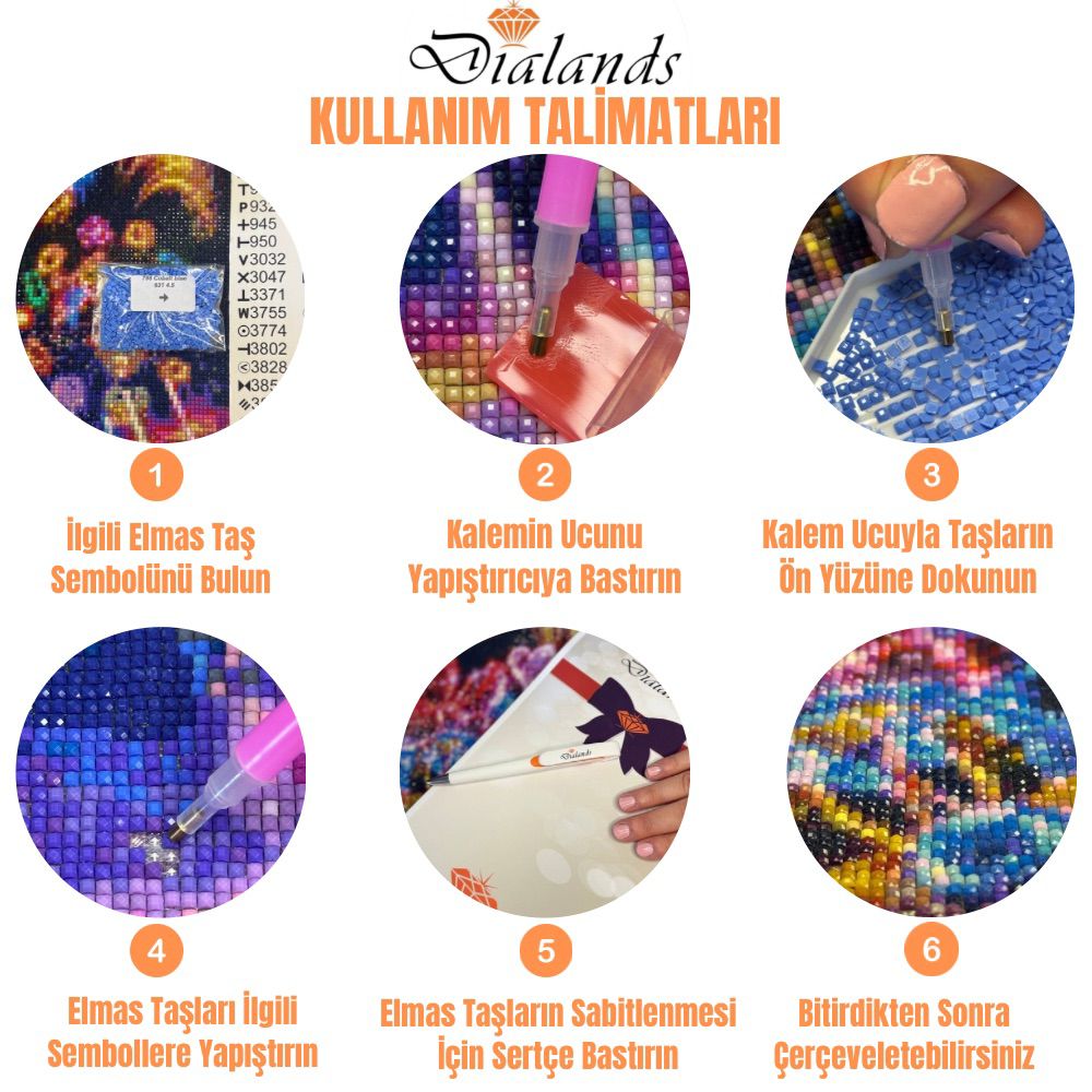 Paisley Desenli Kırmızı Zemin Hint Yağmuru 35x50cm T002 Dialands Elmas Mozaik Tablo