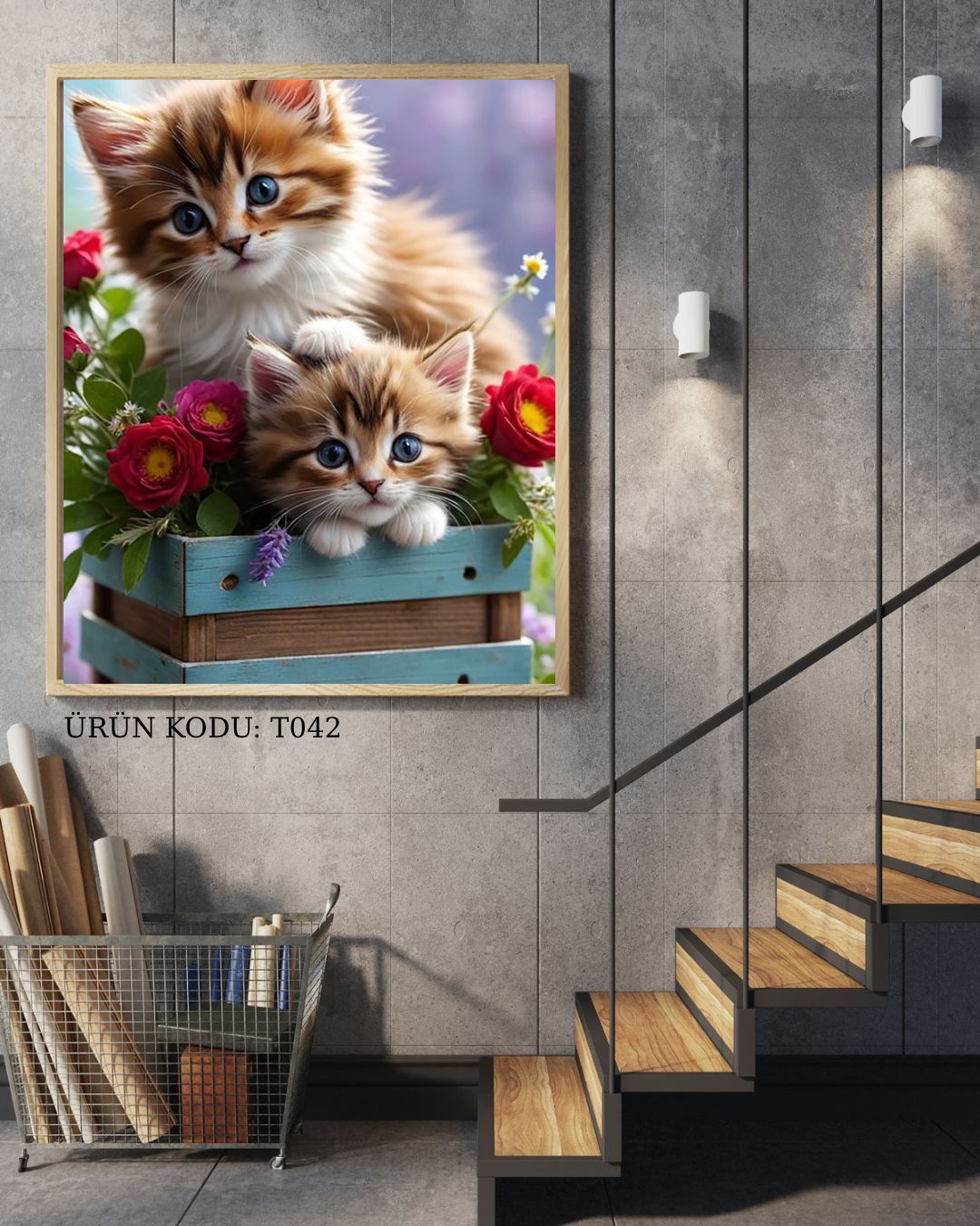 Minik Dostlar 45x80cm T042 Dialands Elmas Mozaik Tablo