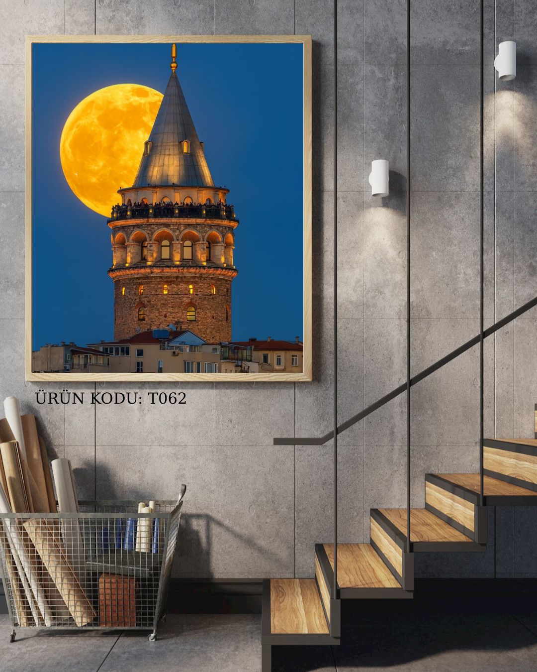 Galata Kulesi’nde Dolunay 40X60CM 