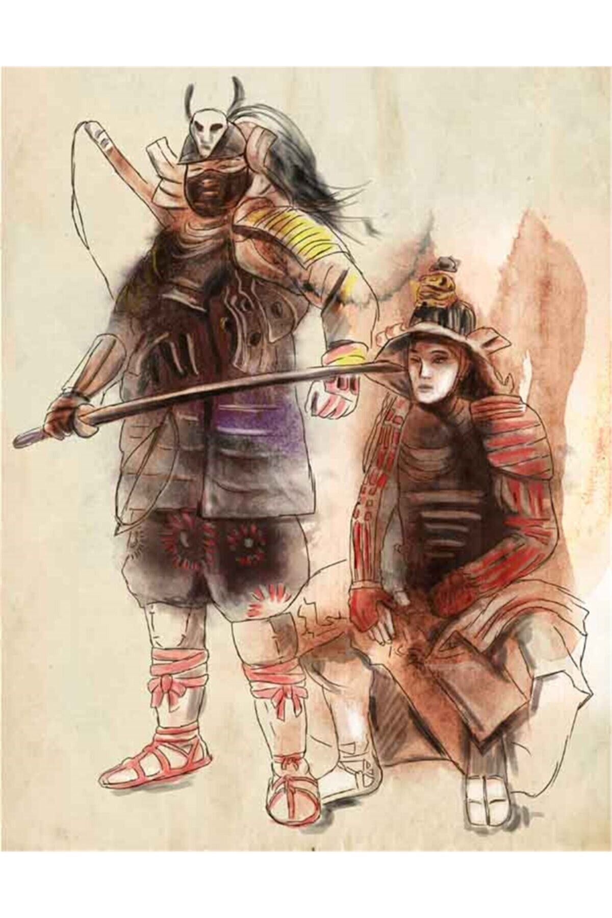 Movas Sanat Samurai Warriors | Diamond Mosaic Painting | Mosaic Puzzle | 40x60 | E20202345M