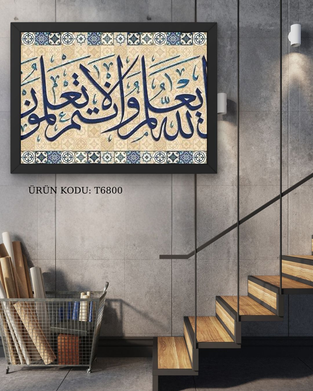 Arapça Hat-Sabır Ayeti 98X51cm T6800 Dialands Elmas Mozaik Tablo