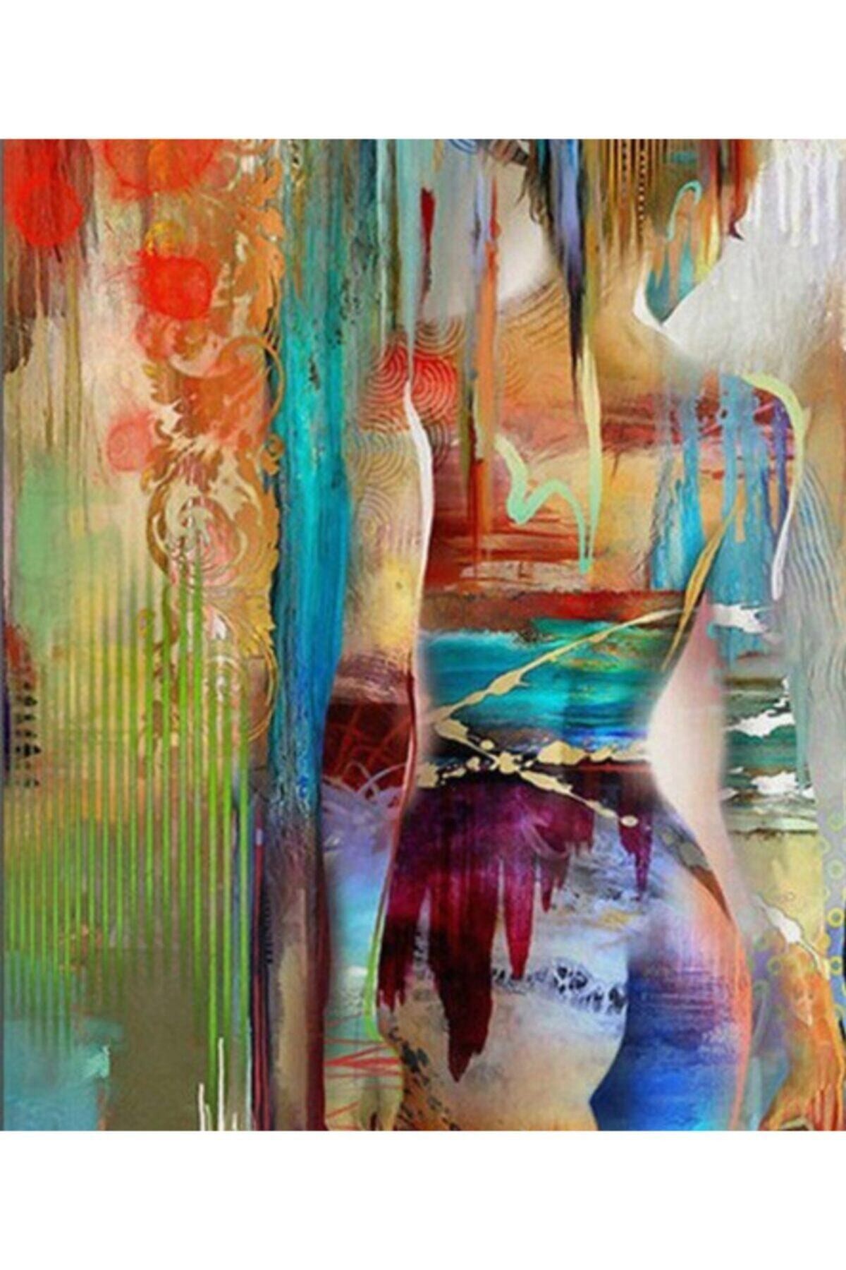Movas Sanat Nude Women With Colorful Perspectives | Diamond Mosaic Puzzle | 50x60 |E20202874M