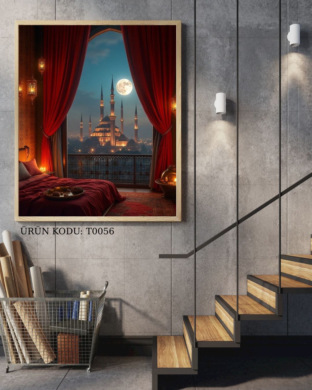 Saraydan ayasofyaya bakış 34X50  Dialands Elmas Mozaik Tablo  