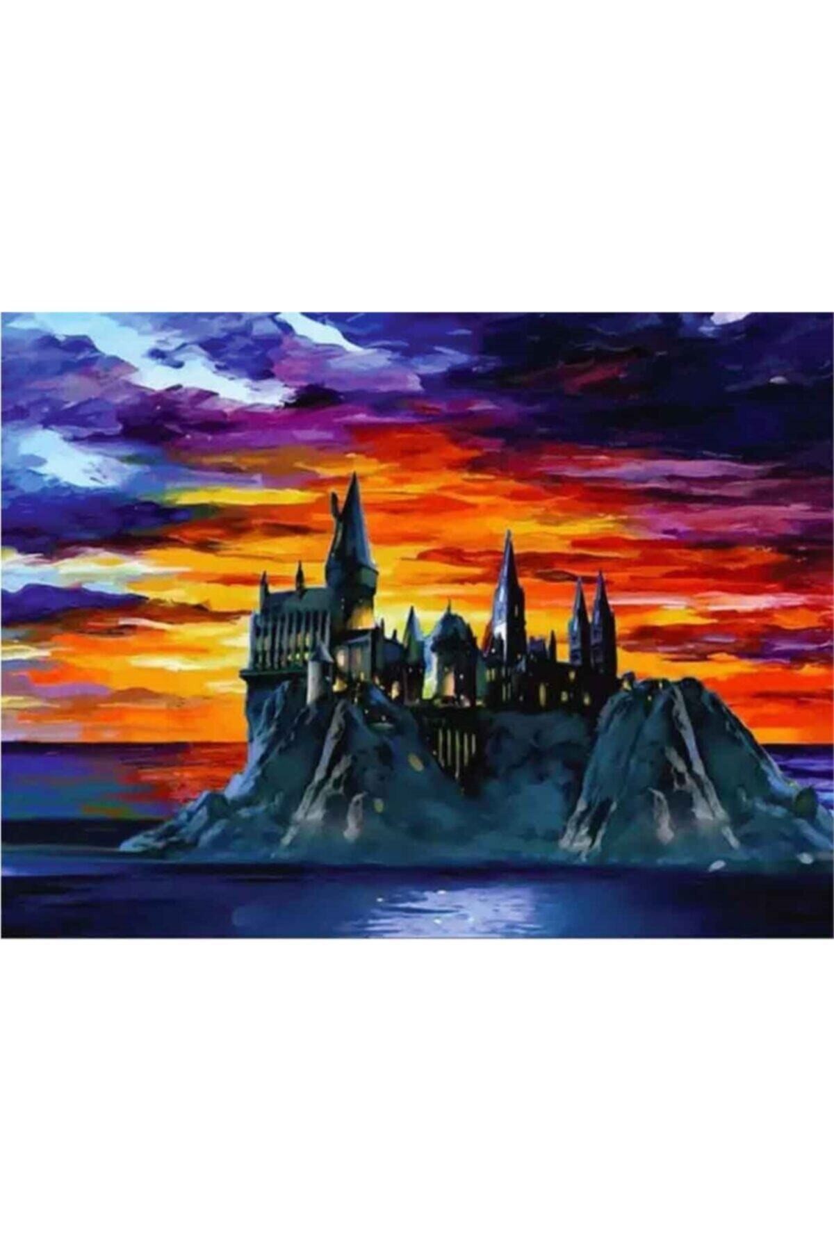 Movas Sanat Harry Poter Şatosu | Elmas Mozaik Tablo | Mozaik Puzzle | 65x50 | E20202645M