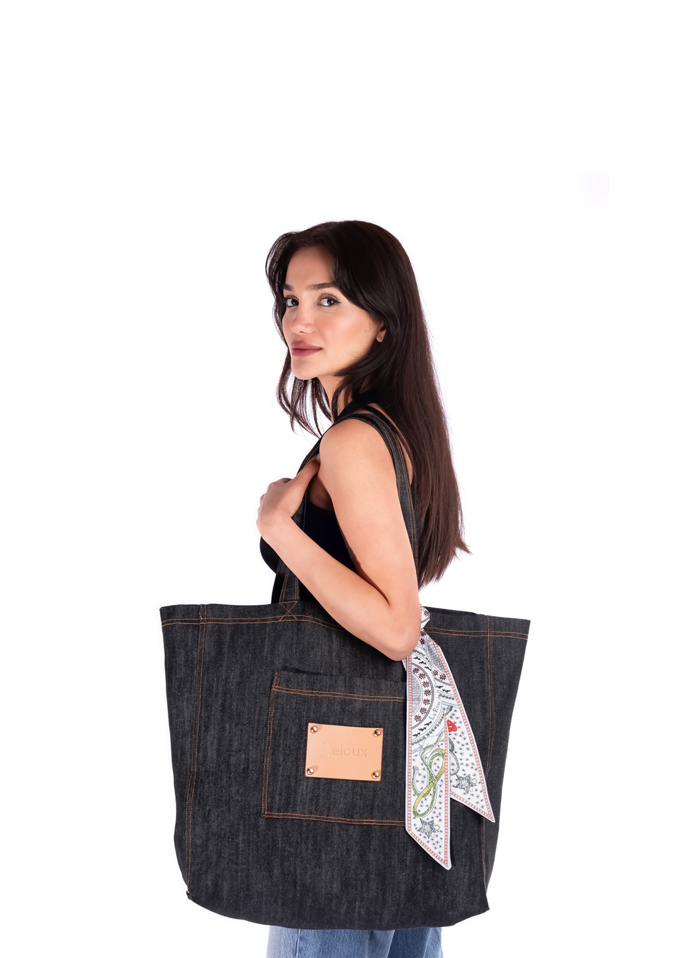 Denim Black Omuz Çantası 