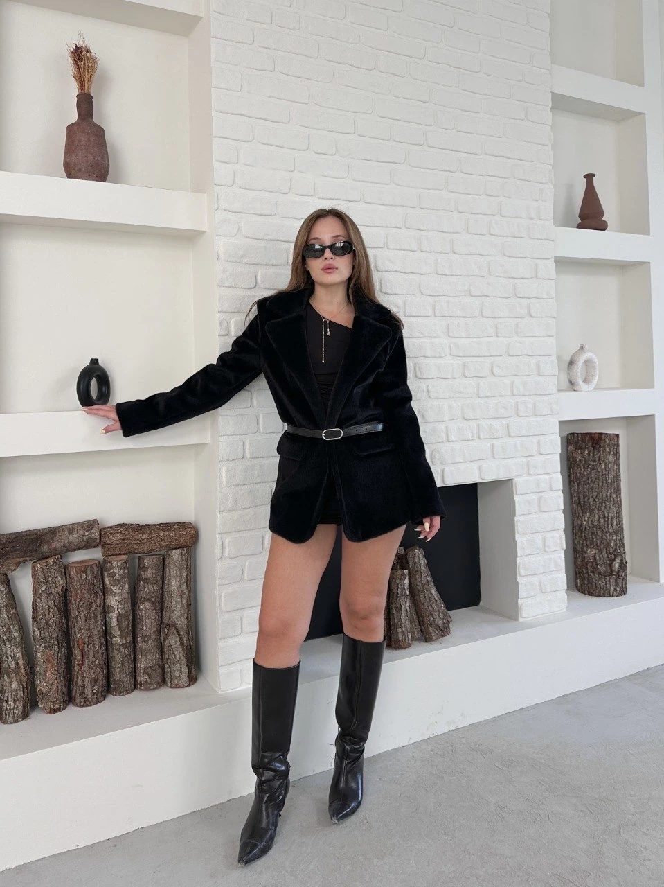 Fok ceket premium kalite siyah