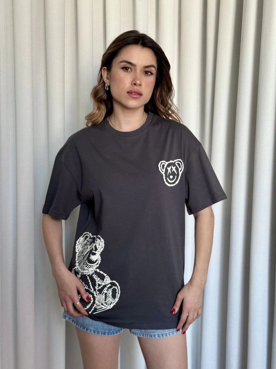 Baskılı ayıcıklı tişört