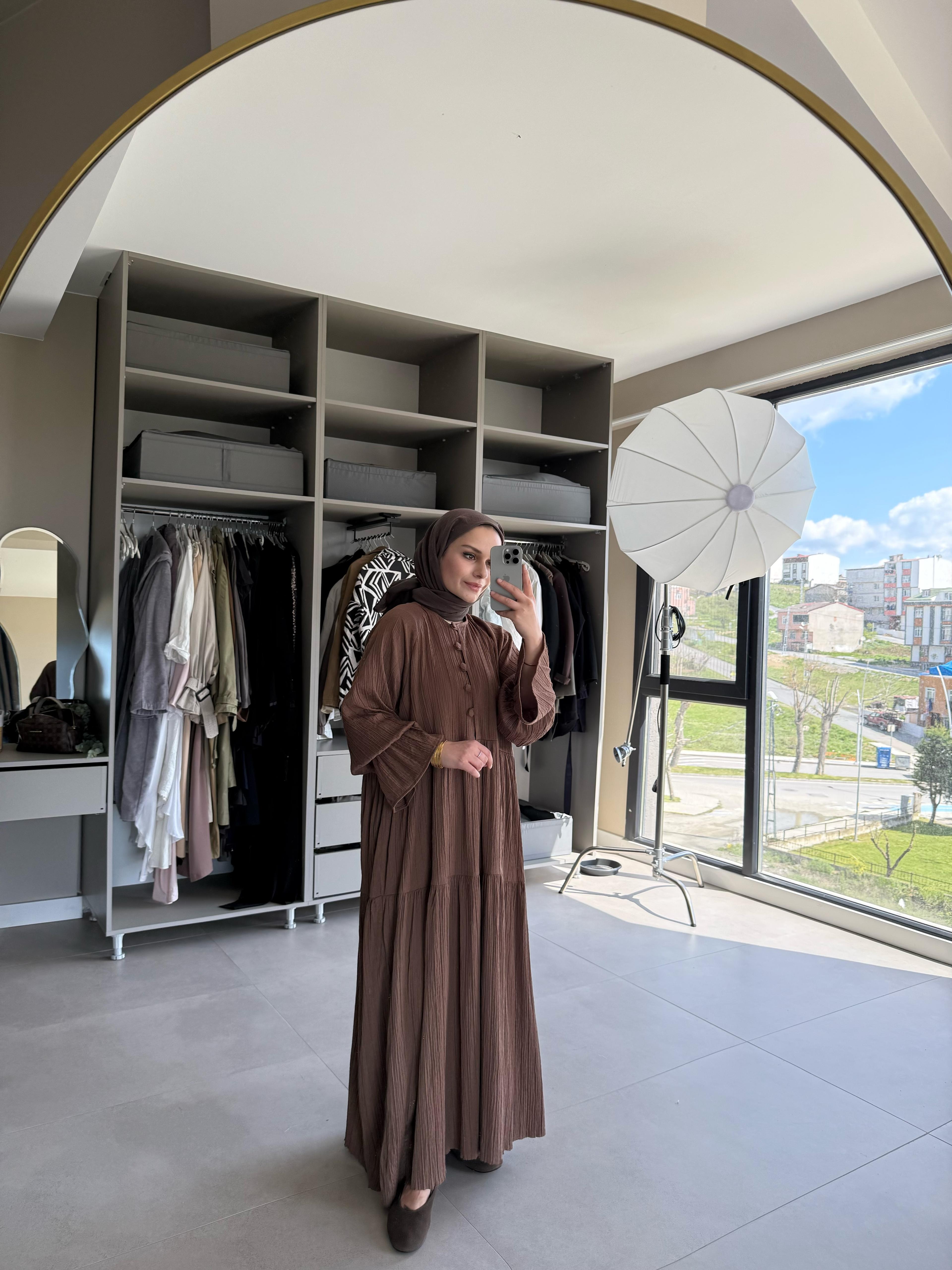 NEHA ELBİSE  - Kahverengi
