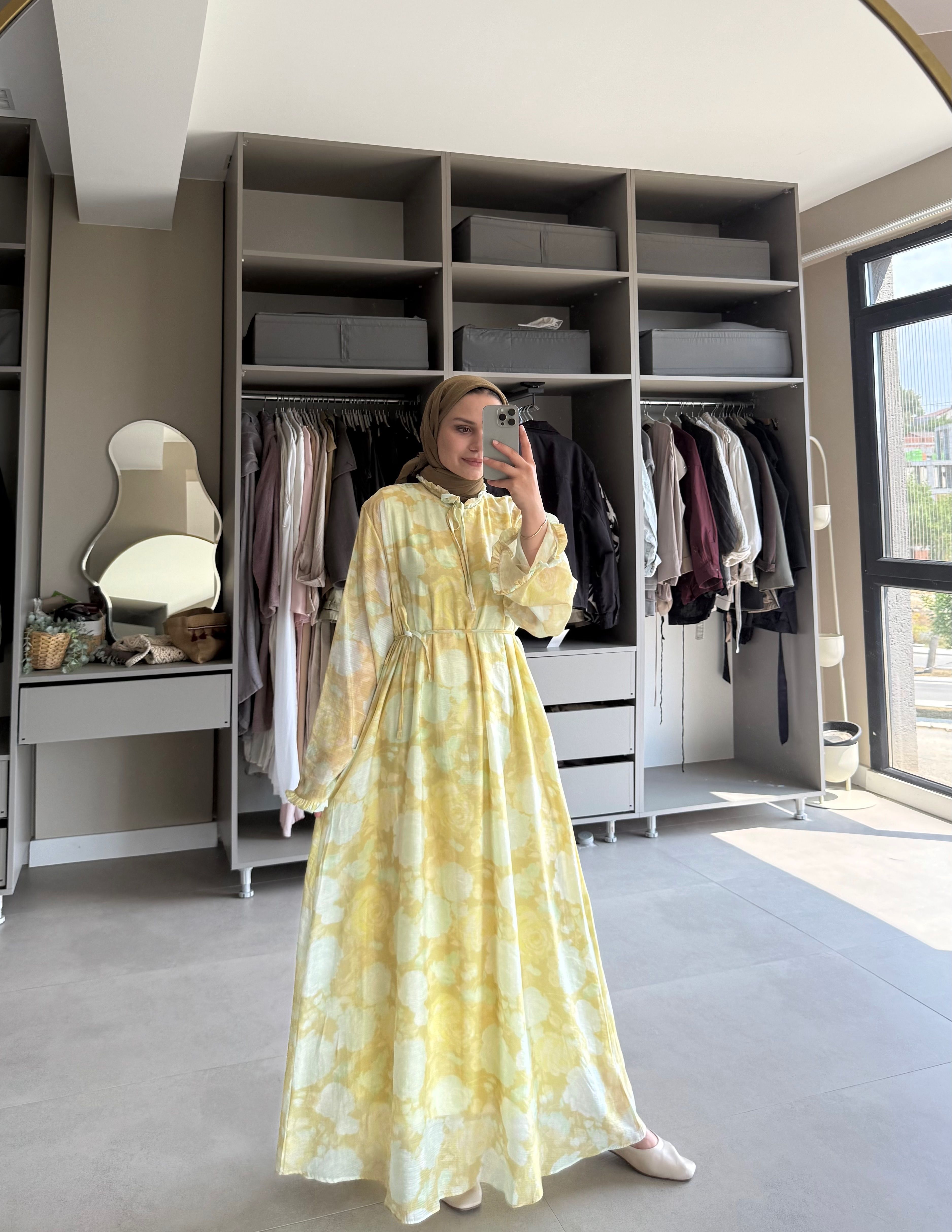 ROSE ELBİSE   - Hardal