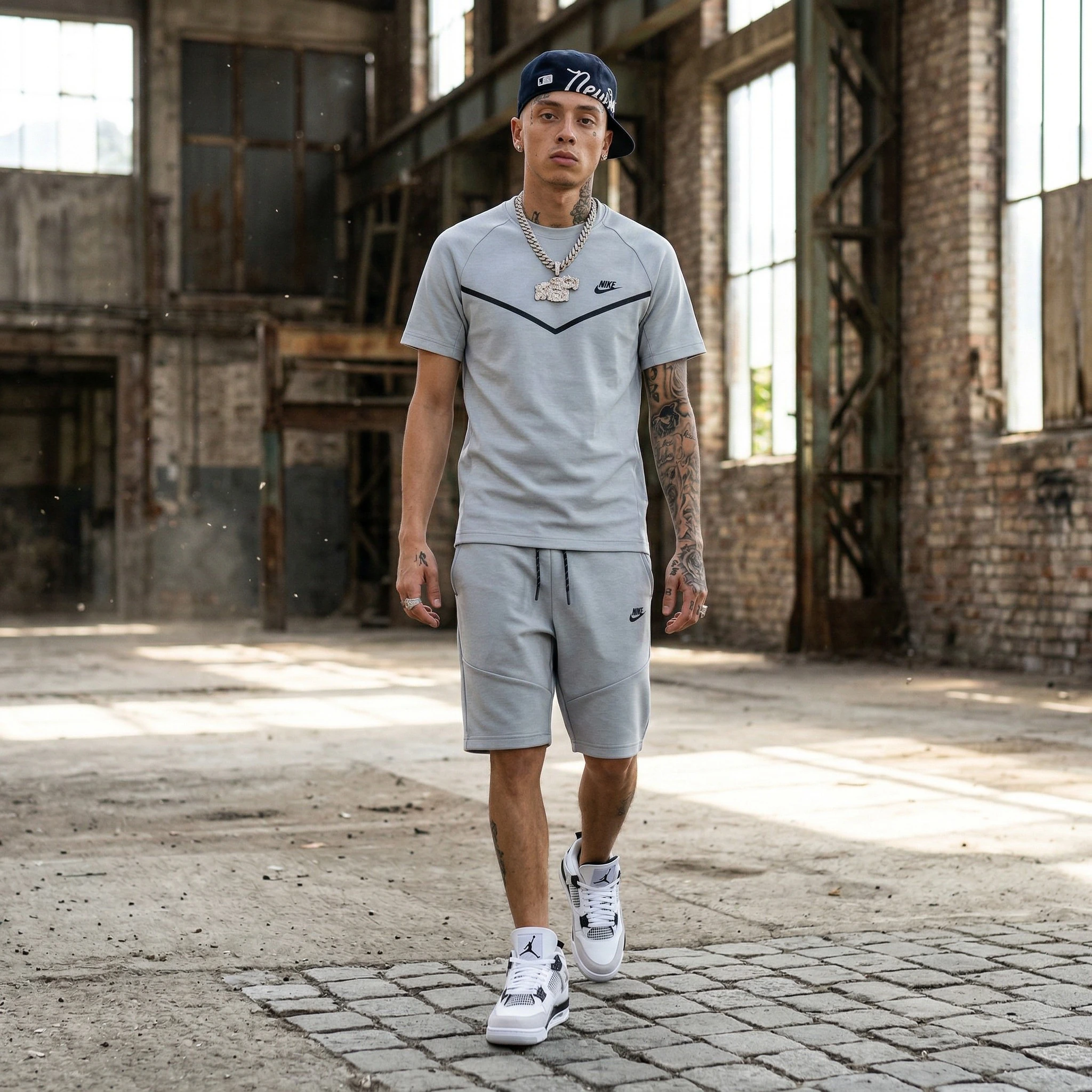 Tech Fleece Tişört Gri 2025 Unisex Takım
