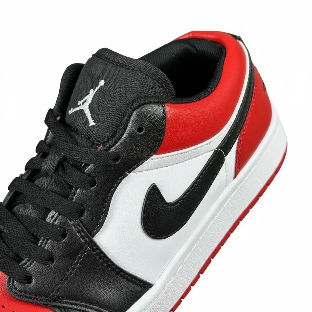 Jordan 1 Low Siyah Kırmızı HQ