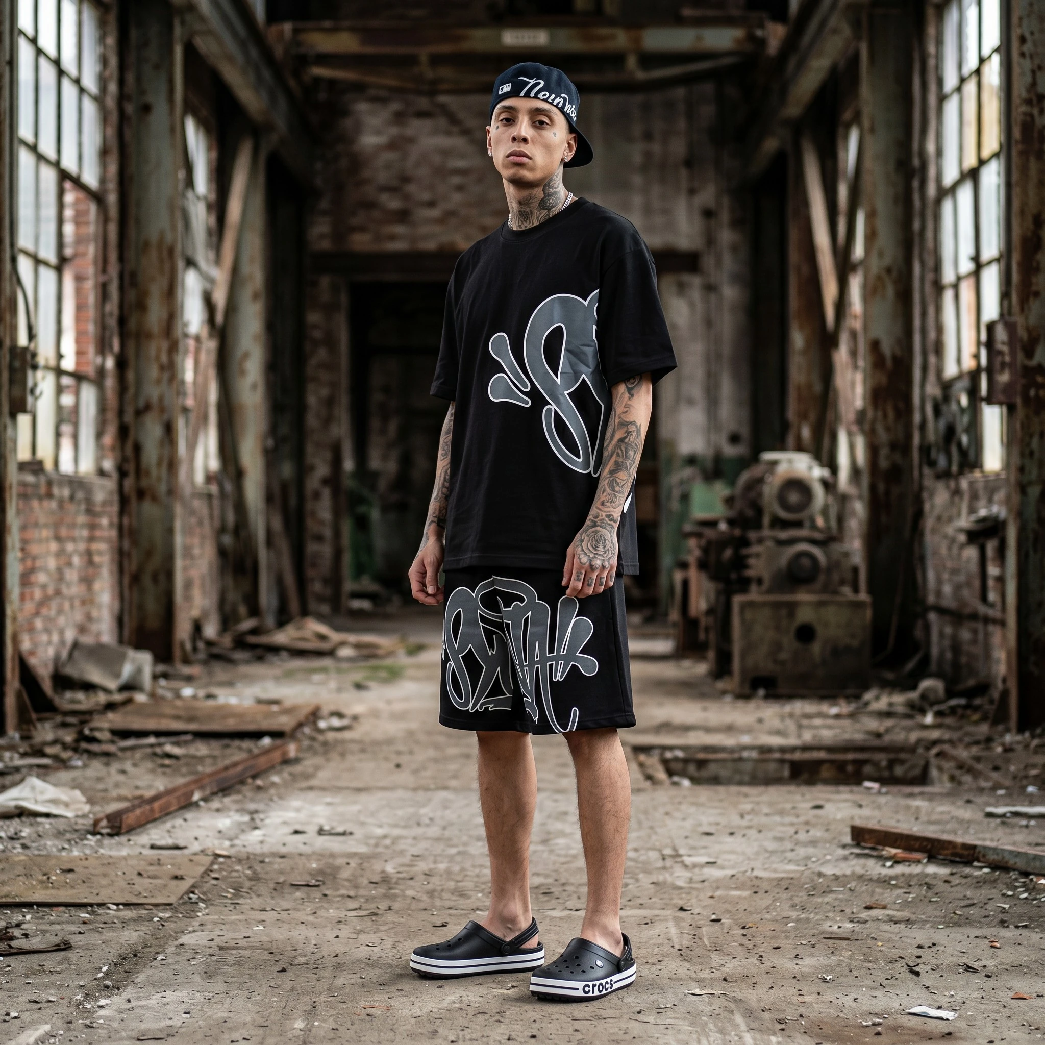 Syna World Tişört Black Grey Unisex Takım